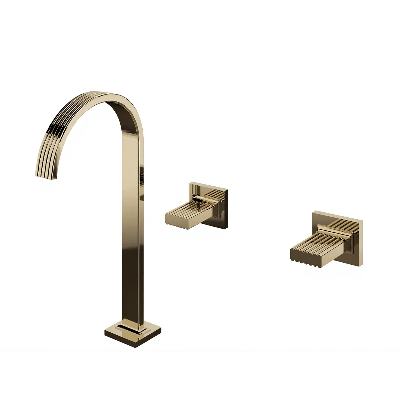 Mélangeur lavabo 3 trous 290 - Treemme Kea - RWIT 3A85 CC KO - Nickel brossé (NF)