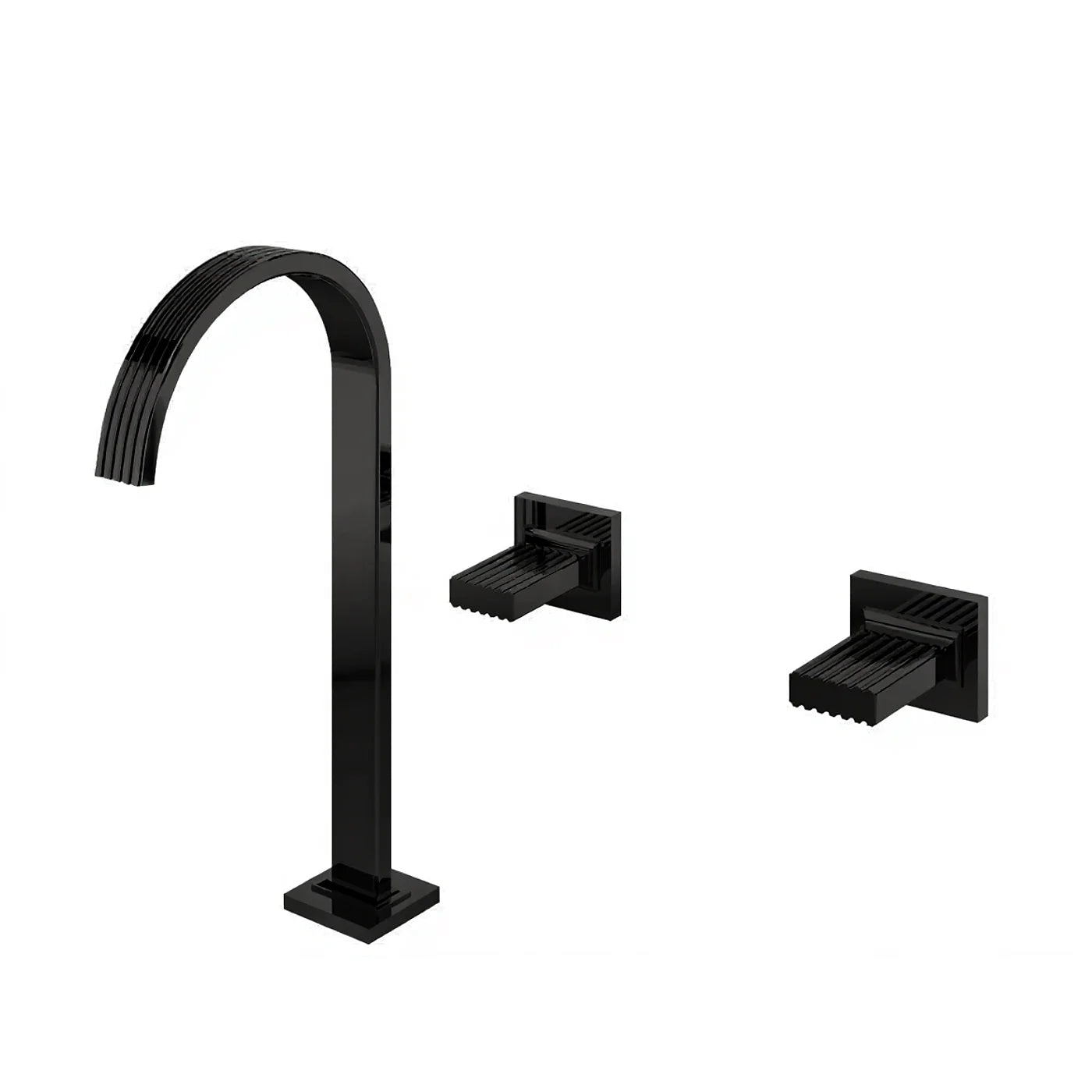 Mélangeur lavabo 3 trous 290 - Treemme Kea - RWIT 3A85 CC KO - Noir opaque (NN)