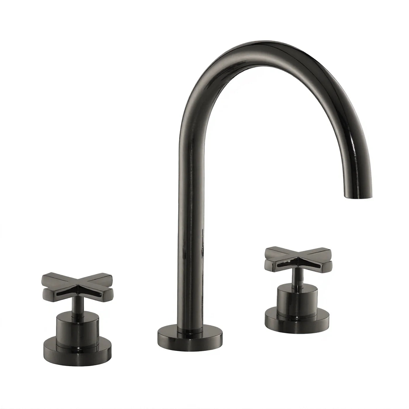 Mélangeur lavabo 3 trous - Treemme Line - IT 1016 CC XV ZZ - Noir chromé brossé (CZ)