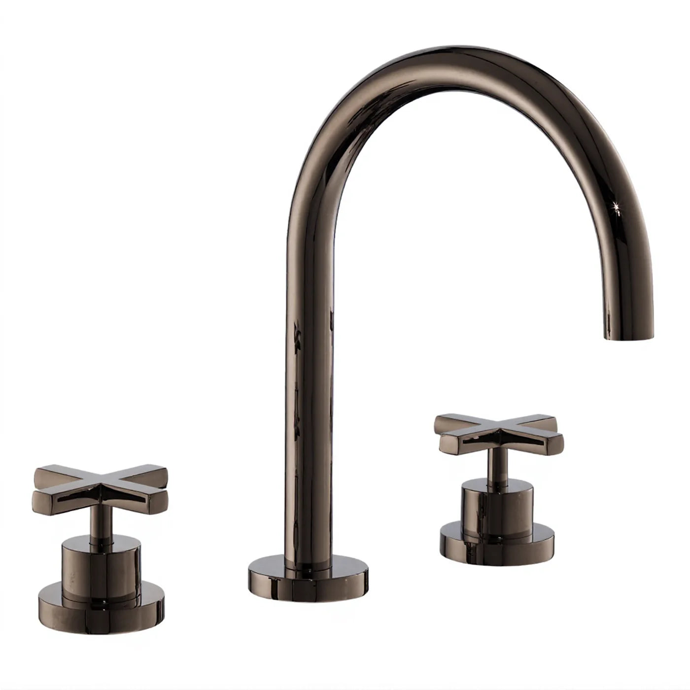 Mélangeur lavabo 3 trous - Treemme Line - IT 1016 CC XV ZZ - Noir chromé poli (HH)