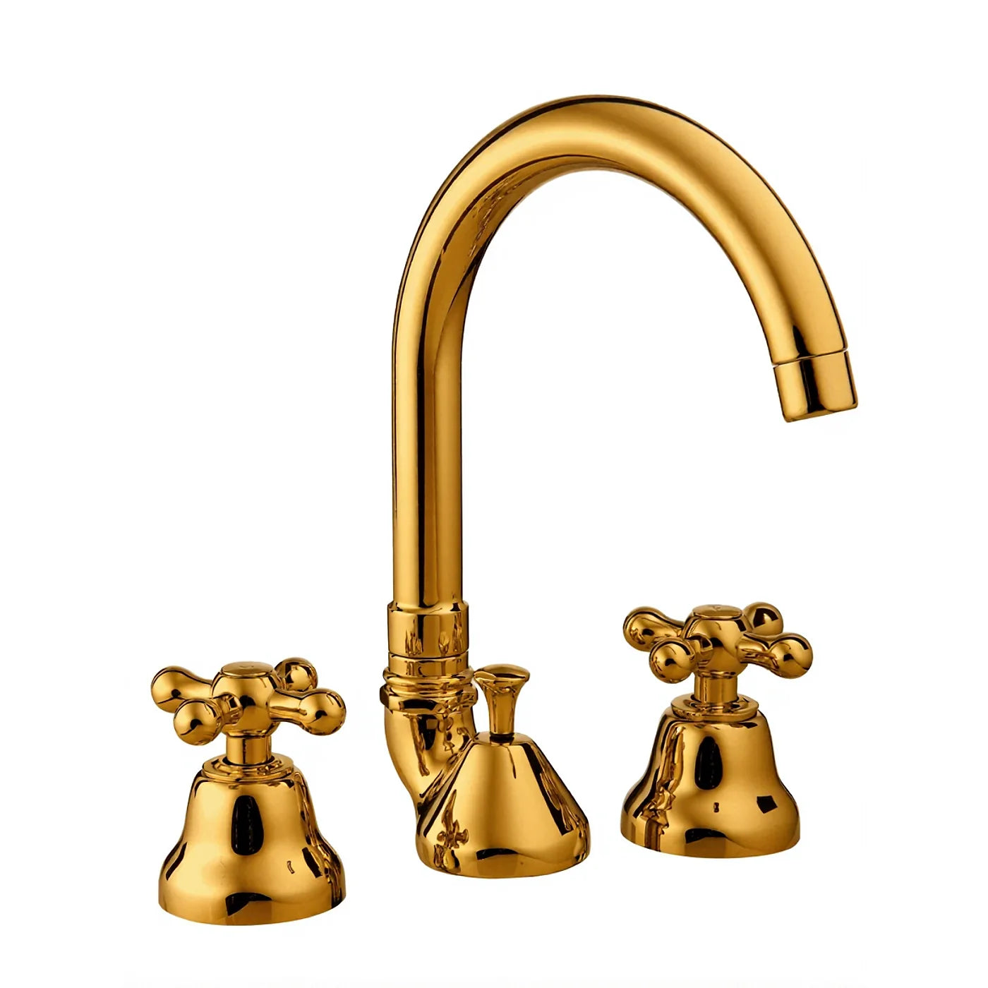 Mélangeur lavabo 3 trous - Treemme Romantica - IT 3616 CC PV ZZ - Or 24 (DD)