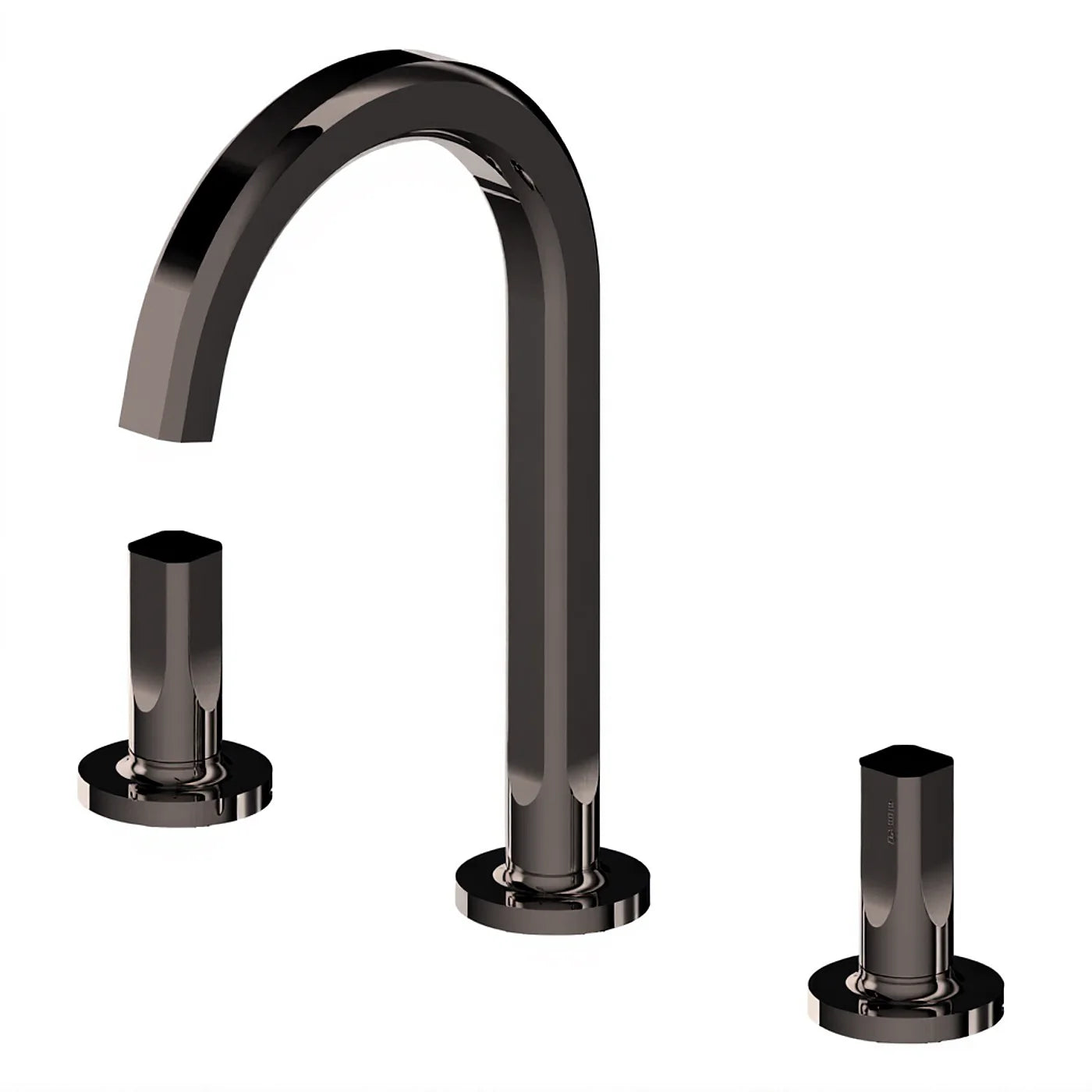 Mélangeur lavabo 3 trous - Treemme Appia - IT 3C16 CC AO ZZ - Noir chromé brossé (CZ)