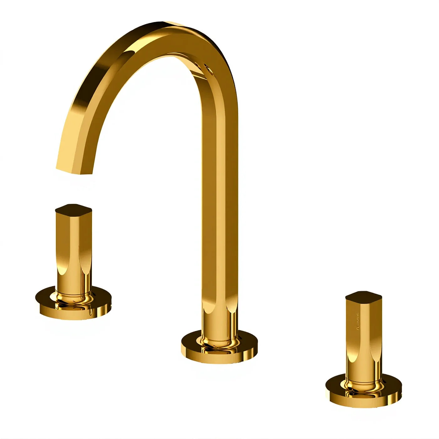Mélangeur lavabo 3 trous - Treemme Appia - IT 3C16 CC AO ZZ - Or 24 (DD)
