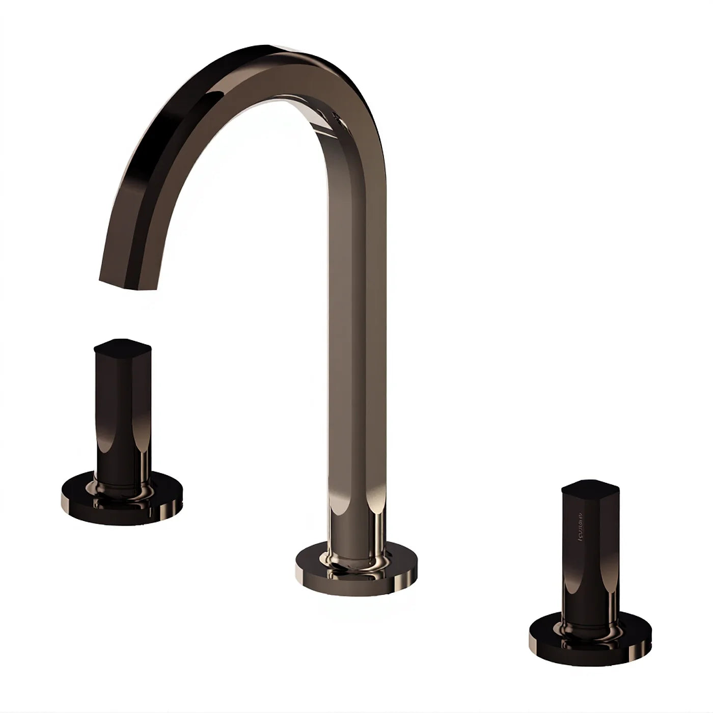 Mélangeur lavabo 3 trous - Treemme Appia - IT 3C16 CC AO ZZ - Noir chromé poli (HH)