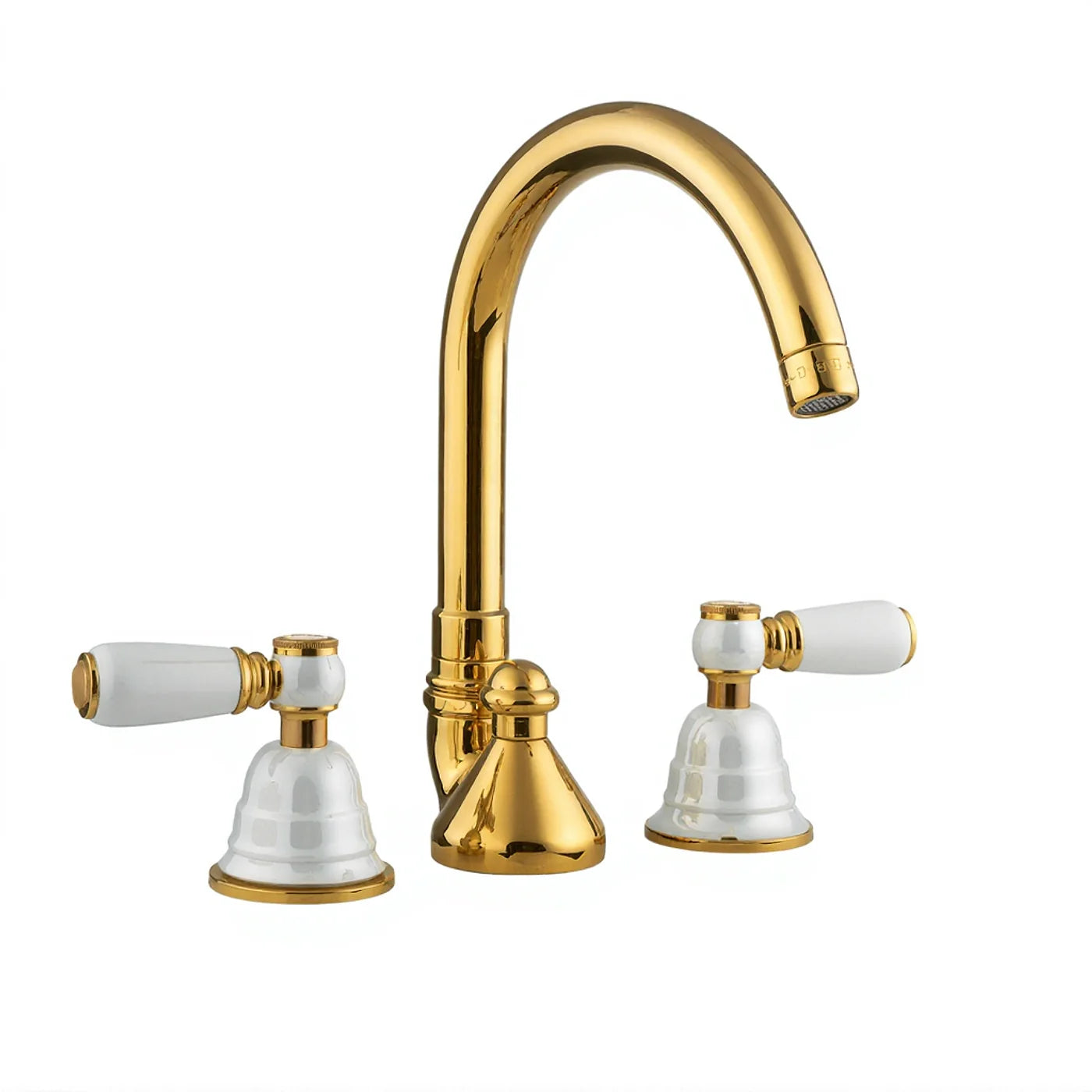 Mélangeur lavabo 3 trous - Treemme Old Italy - IT 4416 CC SO ZZ - Or 24 (DD)