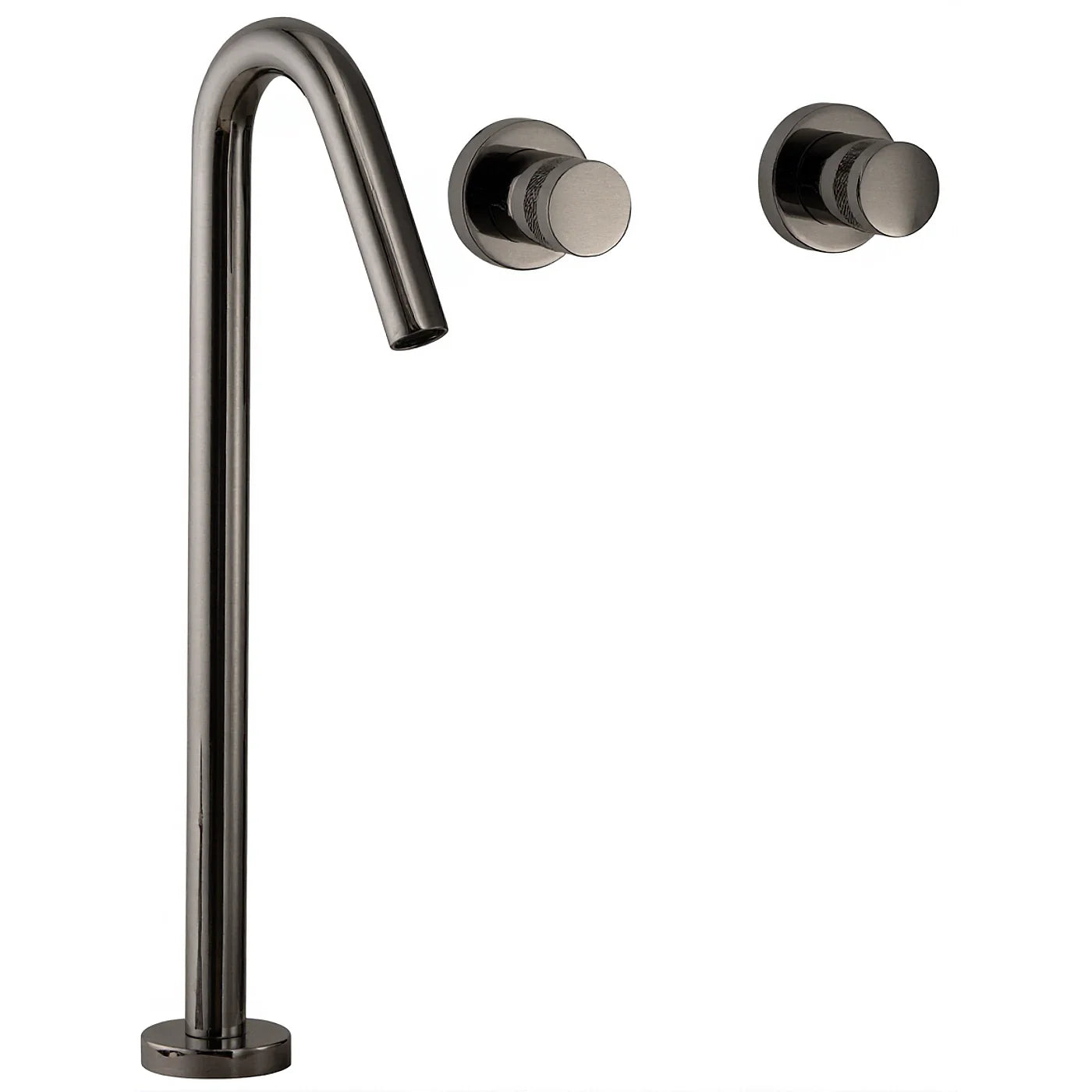 Mélangeur lavabo 3 trous - Treemme X-change - RWIT 7285 CC 50 - Noir chromé brossé (CZ)