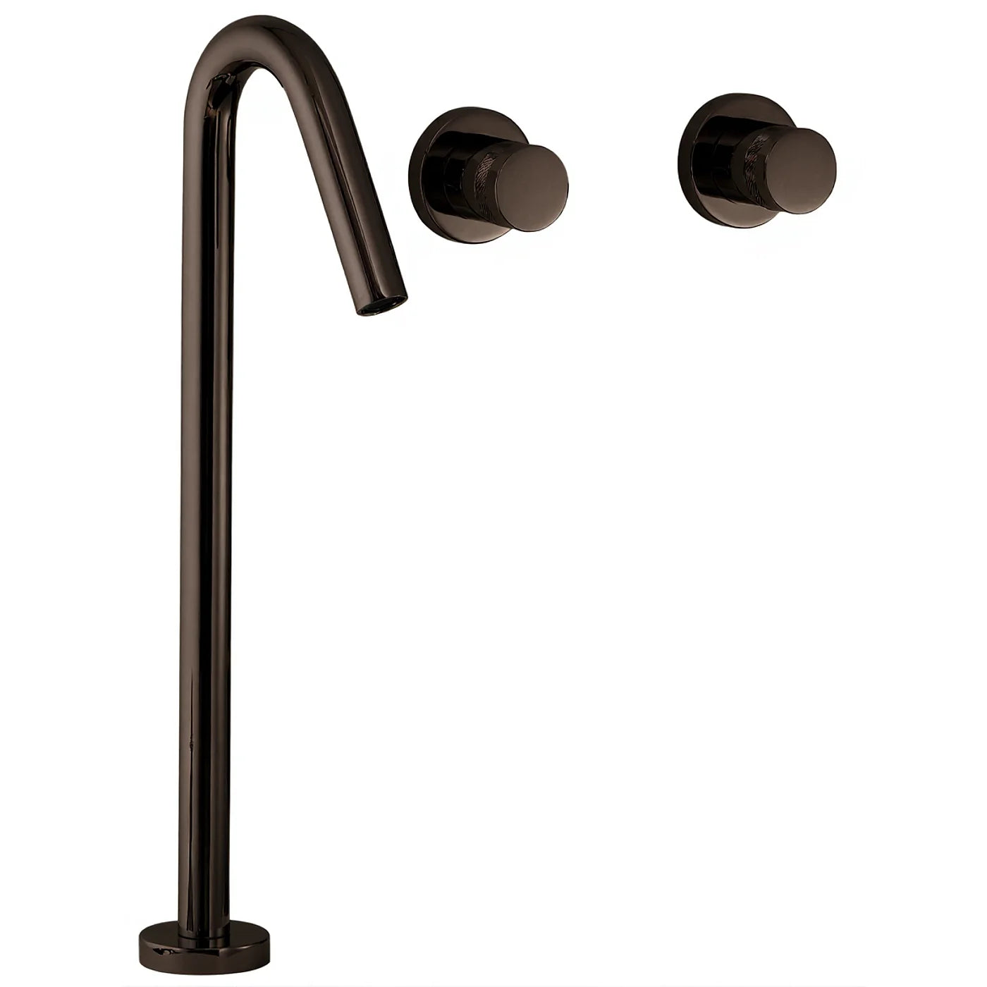 Mélangeur lavabo 3 trous - Treemme X-change - RWIT 7285 CC 50 - Noir chromé poli (HH)