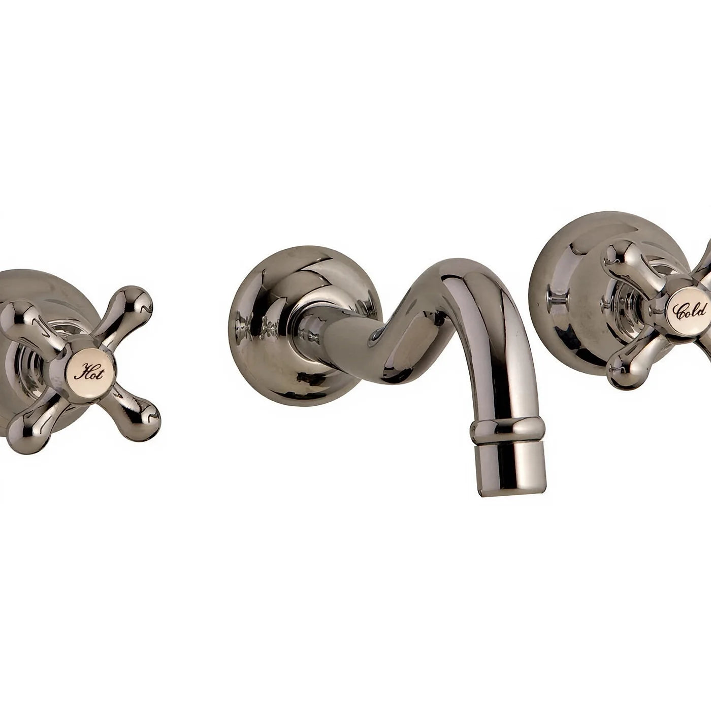 Mélangeur lavabo à encastrer 3 trous 210 - Treemme Romantica - RWIT 3652 CC 50 - Nickel poli (NL)
