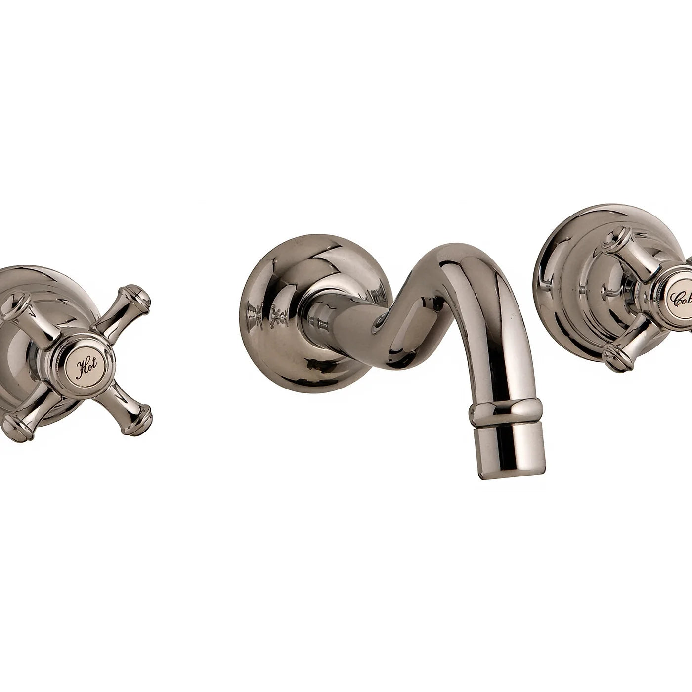 Mélangeur lavabo à encastrer 3 trous 210 - Treemme Old Italy - RWIT 4452 CC 50 - Nickel poli (NL)