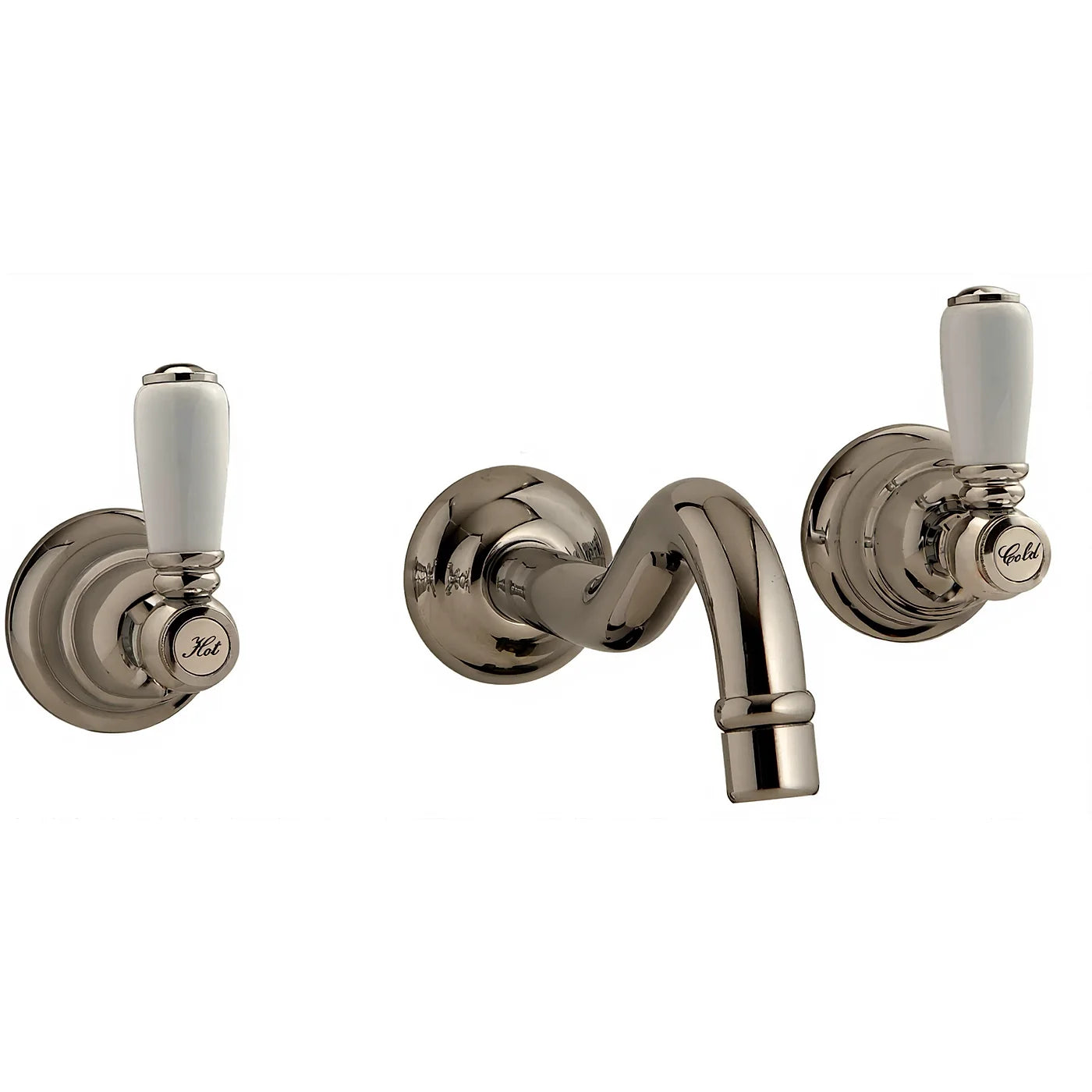 Mélangeur lavabo à encastrer 3 trous 210 - Treemme Old Italy - RWIT 4460 CC 50 - Nickel poli (NL)