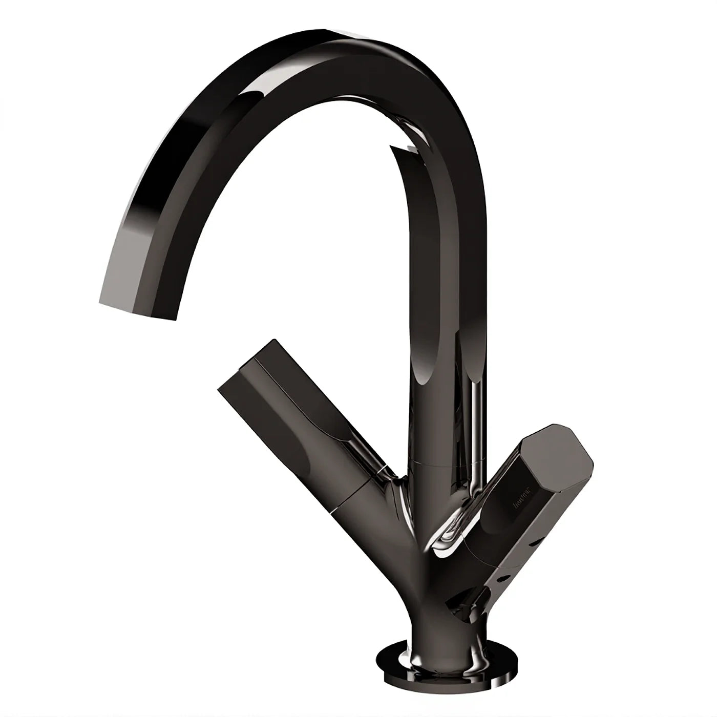 Mélangeur lavabo monotrou - Treemme Appia - IT 3C14 CC AO ZZ - Noir chromé brossé (CZ)