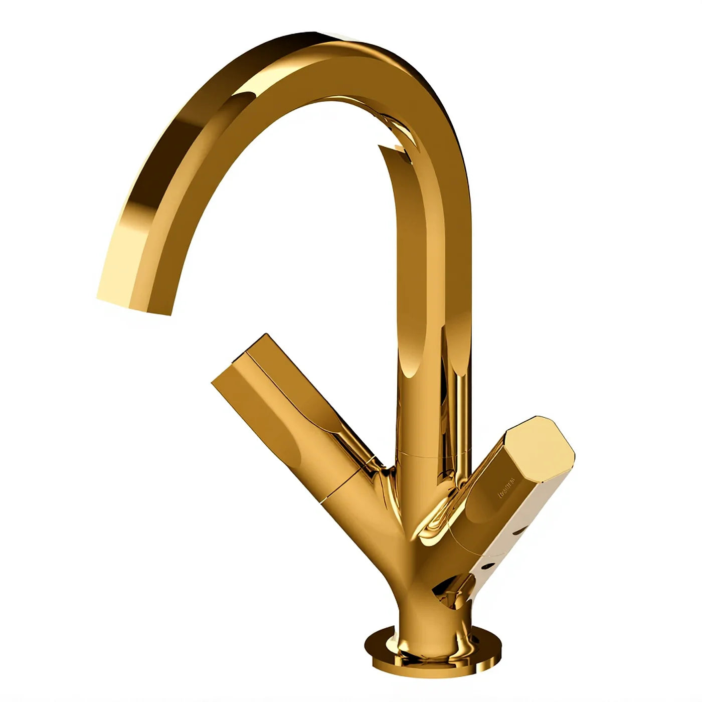 Mélangeur lavabo monotrou - Treemme Appia - IT 3C14 CC AO ZZ - Or 24 (DD)