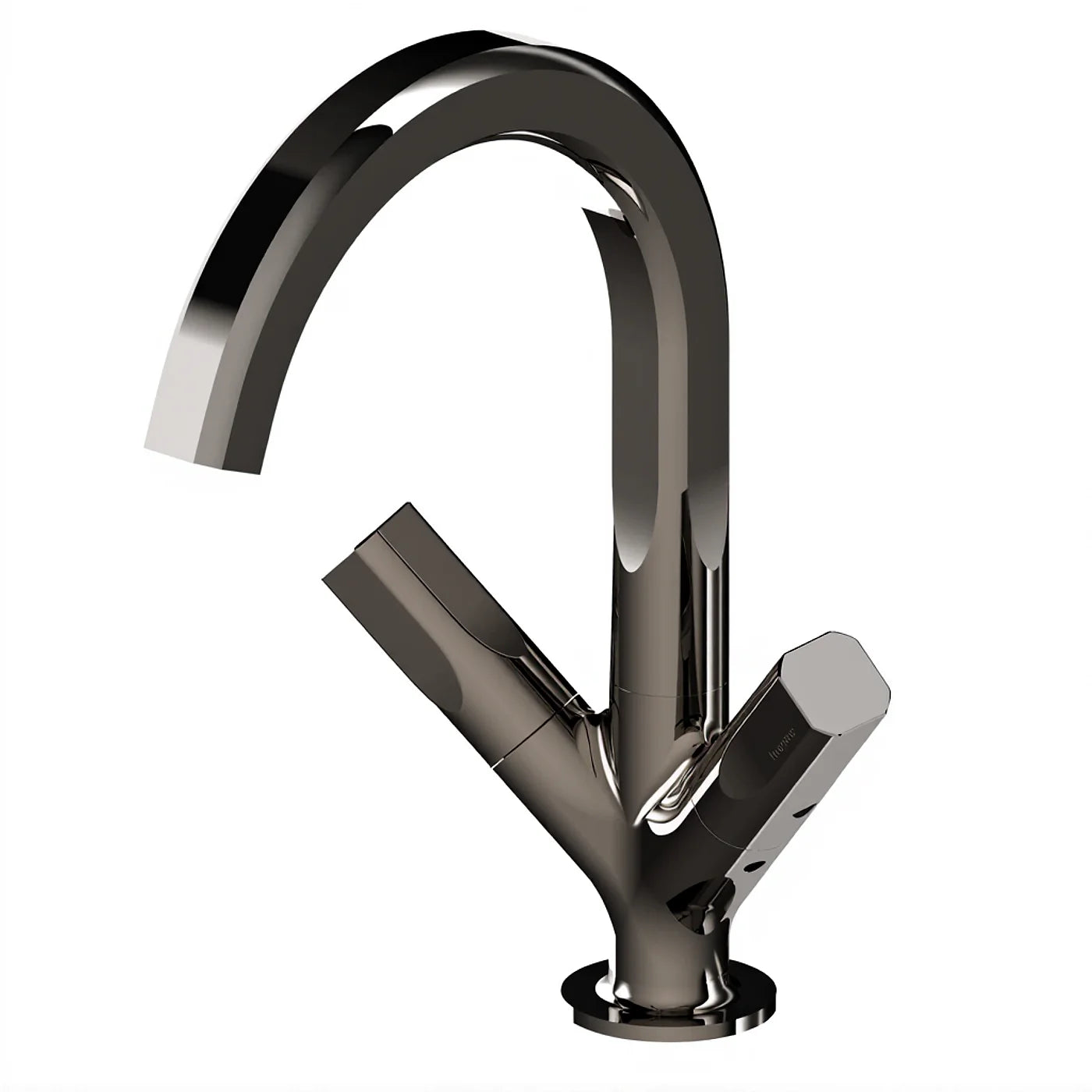 Mélangeur lavabo monotrou - Treemme Appia - IT 3C14 CC AO ZZ - Noir chromé poli (HH)