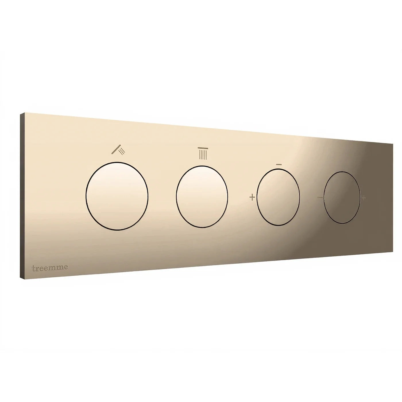 Mitigeur à encastrer à 2 sorties - Treemme W-Touch - RWIT 1B89 CC 01 - Nickel poli (NL)