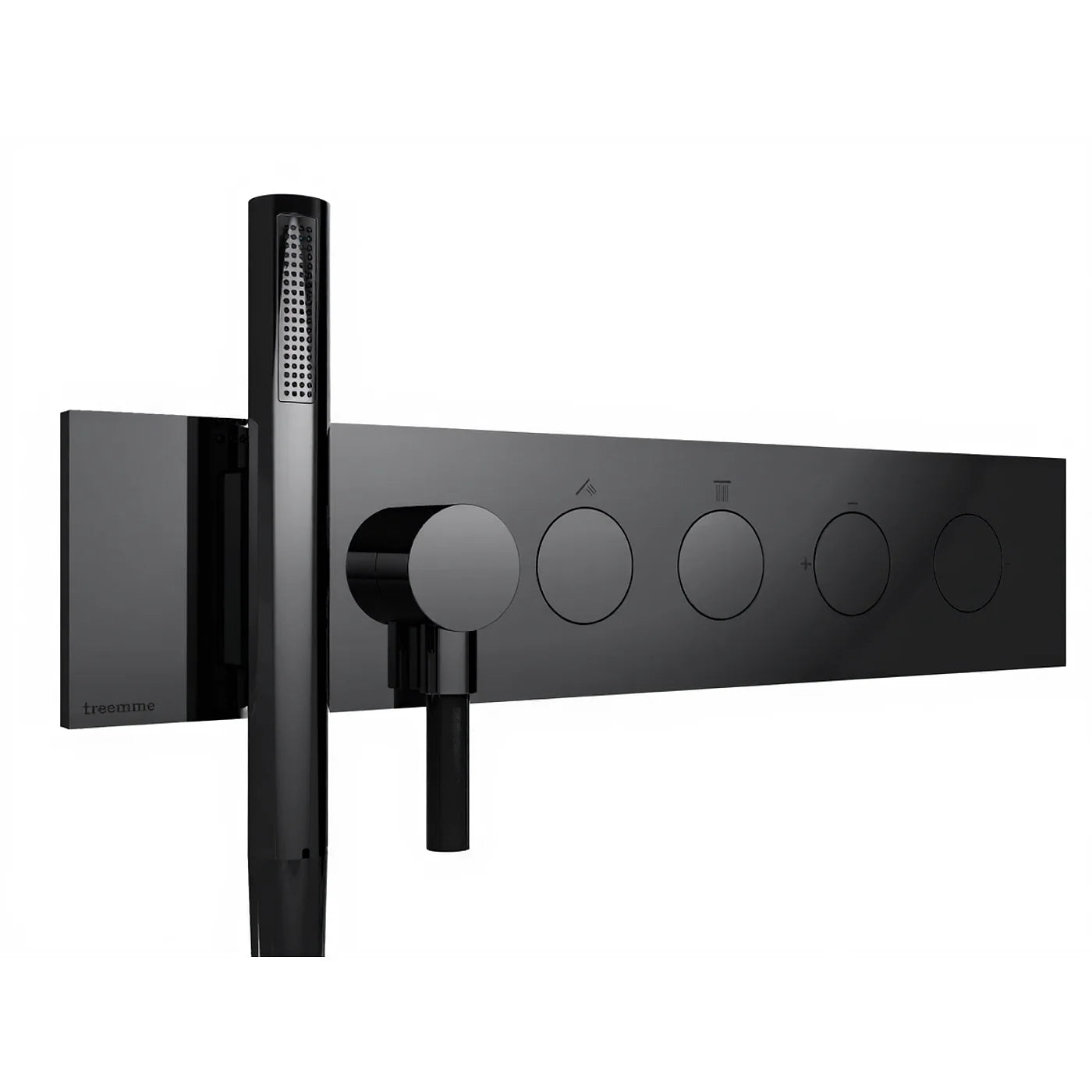 Mitigeur à encastrer à 2 sorties - Treemme W-Touch - RWIT 1B91 CC 01 - Noir chromé brossé (CZ)