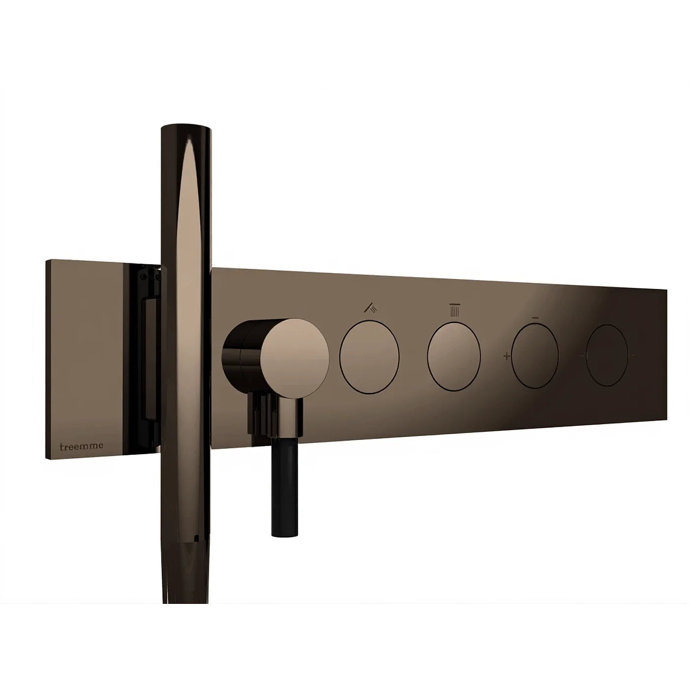 Mitigeur à encastrer à 2 sorties - Treemme W-Touch - RWIT 1B91 CC 01 - Noir chromé poli (HH)