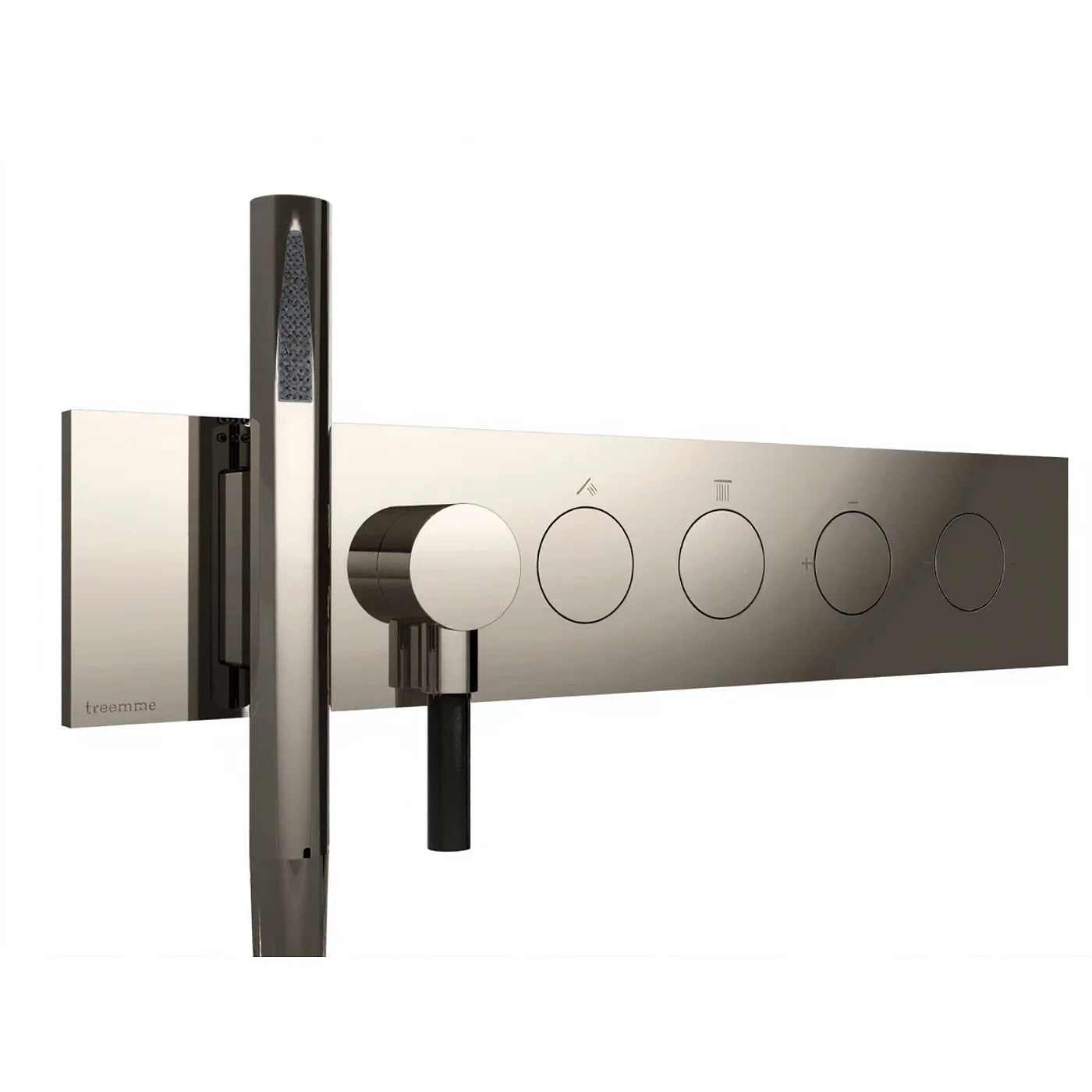 Mitigeur à encastrer à 2 sorties - Treemme W-Touch - RWIT 1B91 CC 01 - Nickel brossé (NF)
