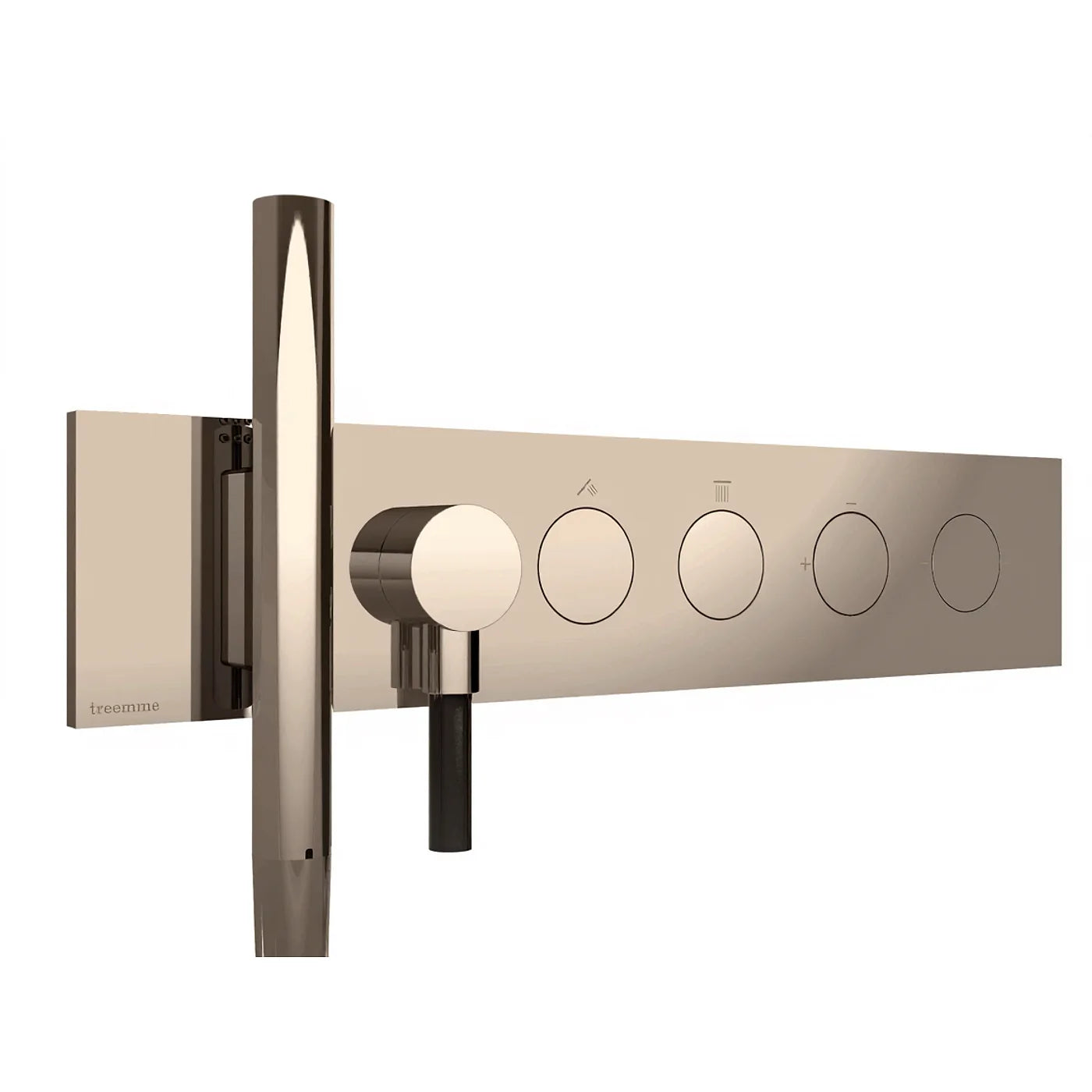 Mitigeur à encastrer à 2 sorties - Treemme W-Touch - RWIT 1B91 CC 01 - Nickel poli (NL)
