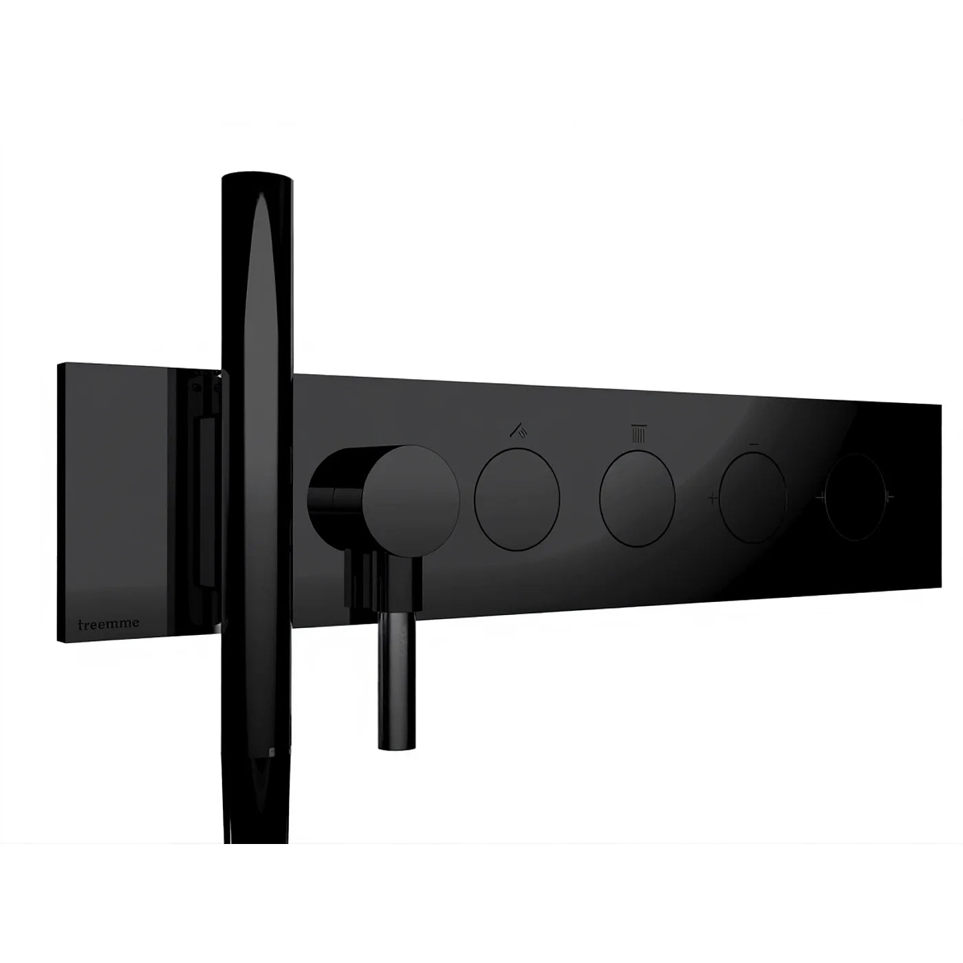 Mitigeur à encastrer à 2 sorties - Treemme W-Touch - RWIT 1B91 CC 01 - Noir opaque (NN)