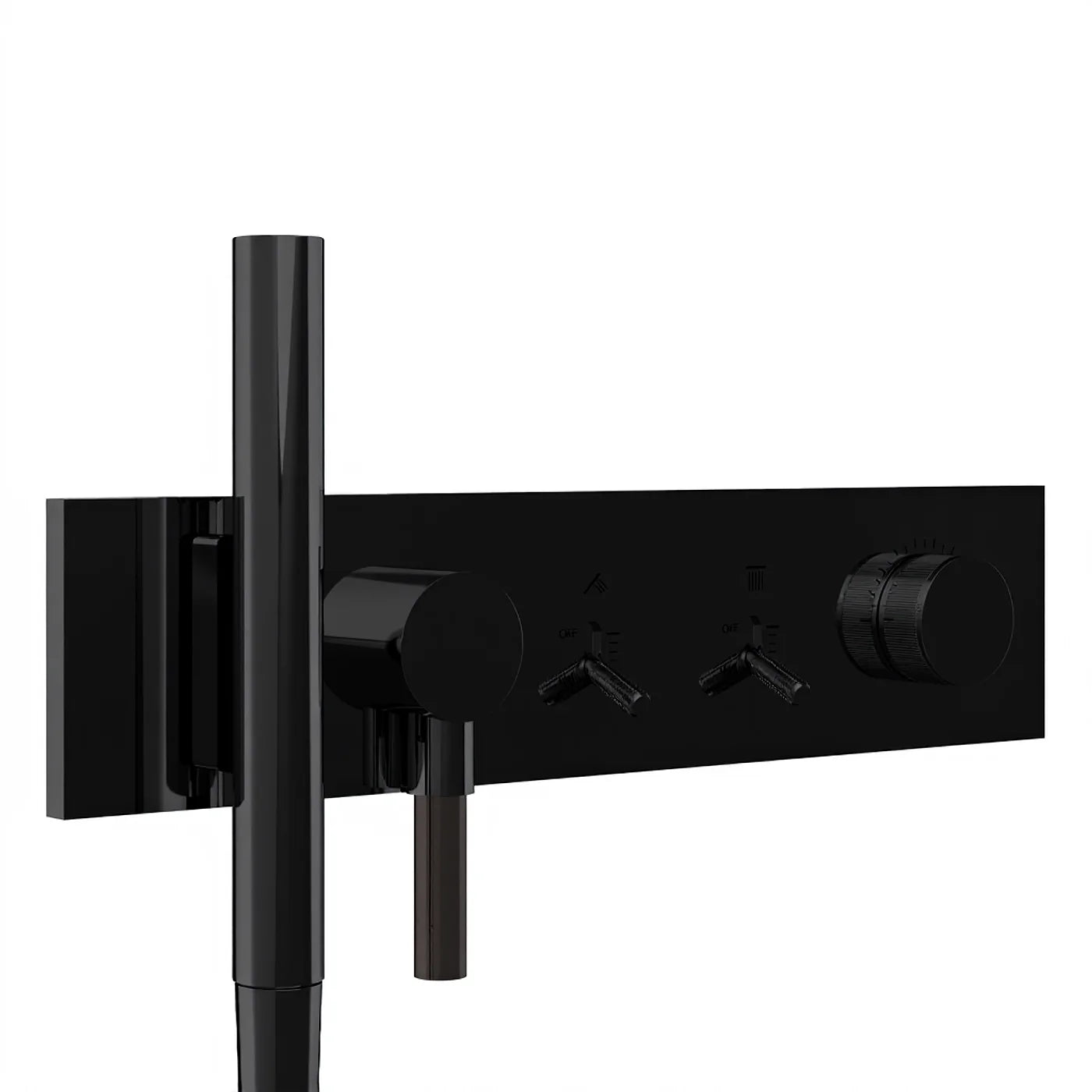 Mitigeur à encastrer à 2 sorties - Treemme Watt - RWIT 2B91 CC 01 - Noir opaque (NN)