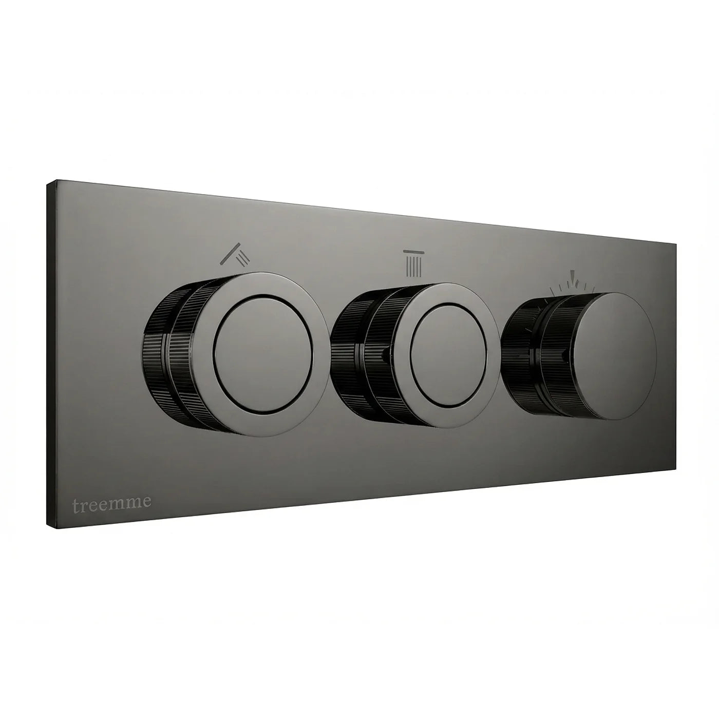 Mitigeur à encastrer à 2 sorties - Treemme W-Smart - RWIT 5C89 CC 01 - Noir chromé poli (HH)