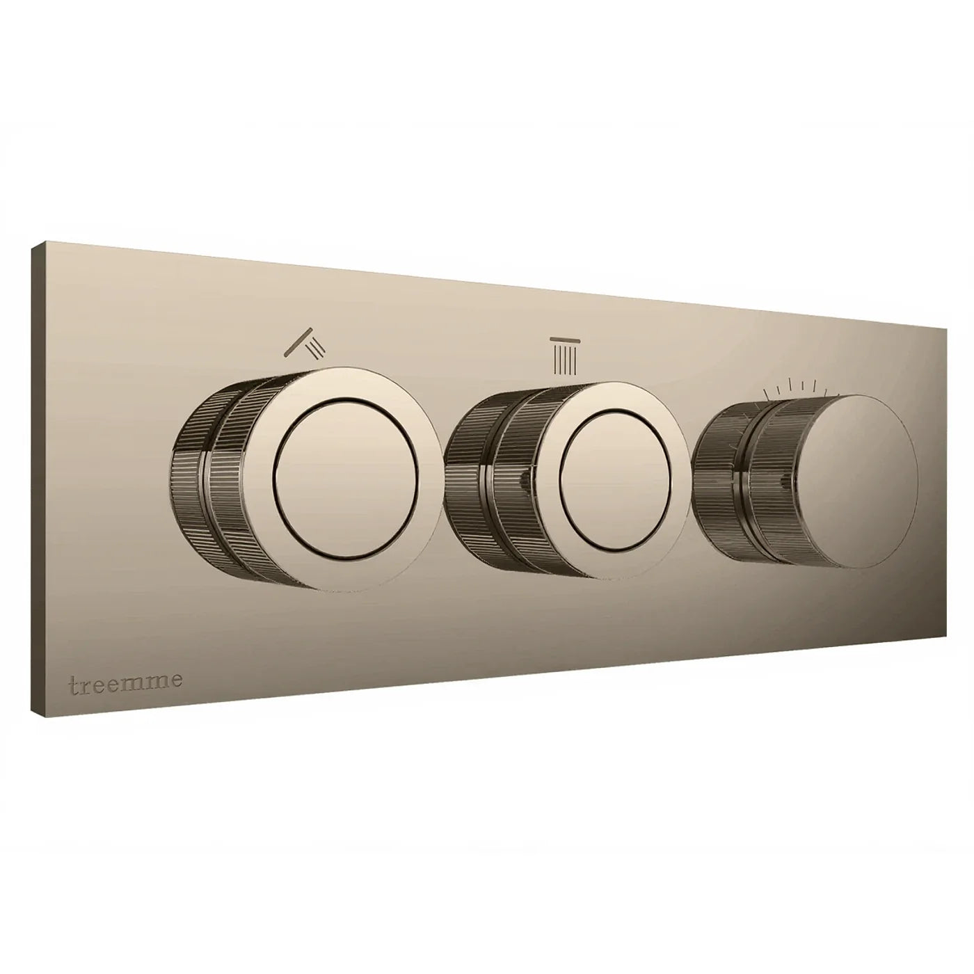Mitigeur à encastrer à 2 sorties - Treemme W-Smart - RWIT 5C89 CC 01 - Nickel brossé (NF)