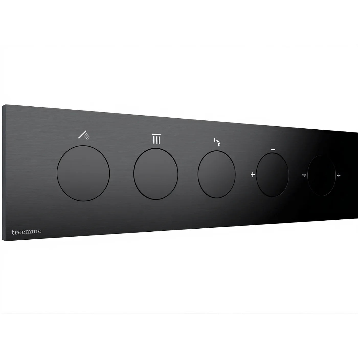 Mitigeur à encastrer à 3 sorties - Treemme W-Touch - RWIT 1B90 CC 01 - Noir chromé poli (HH)