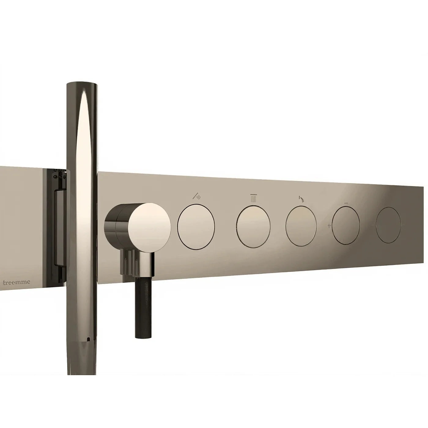 Mitigeur à encastrer à 3 sorties - Treemme W-Touch - RWIT 1B97 CC 01 - Nickel brossé (NF)