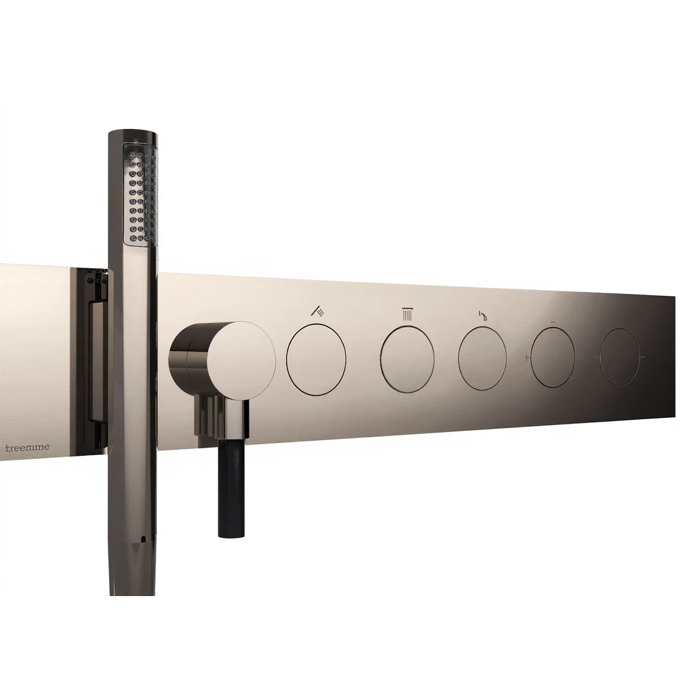 Mitigeur à encastrer à 3 sorties - Treemme W-Touch - RWIT 1B97 CC 01 - Nickel poli (NL)