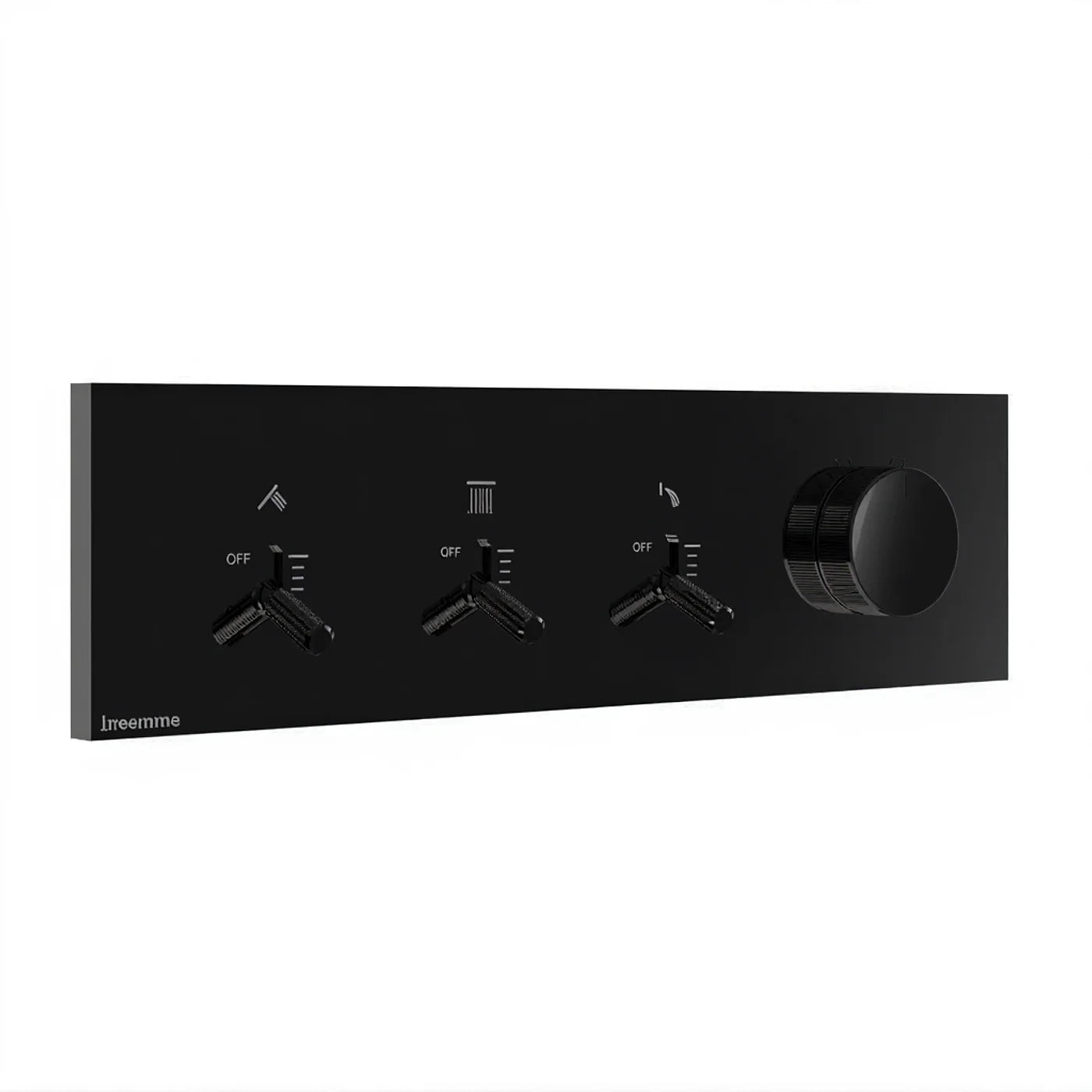 Mitigeur à encastrer à 3 sorties - Treemme Watt - RWIT 2B90 CC 01 - Noir opaque (NN)