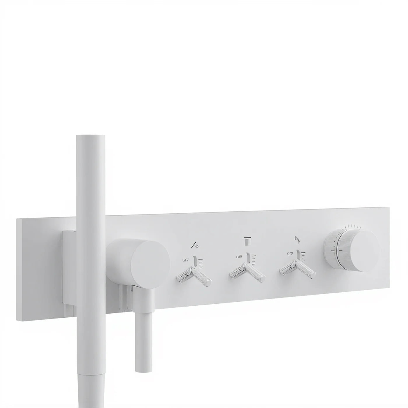 Mitigeur à encastrer à 3 sorties - Treemme Watt - RWIT 2B97 CC 01 - Blanc opaque (BB)