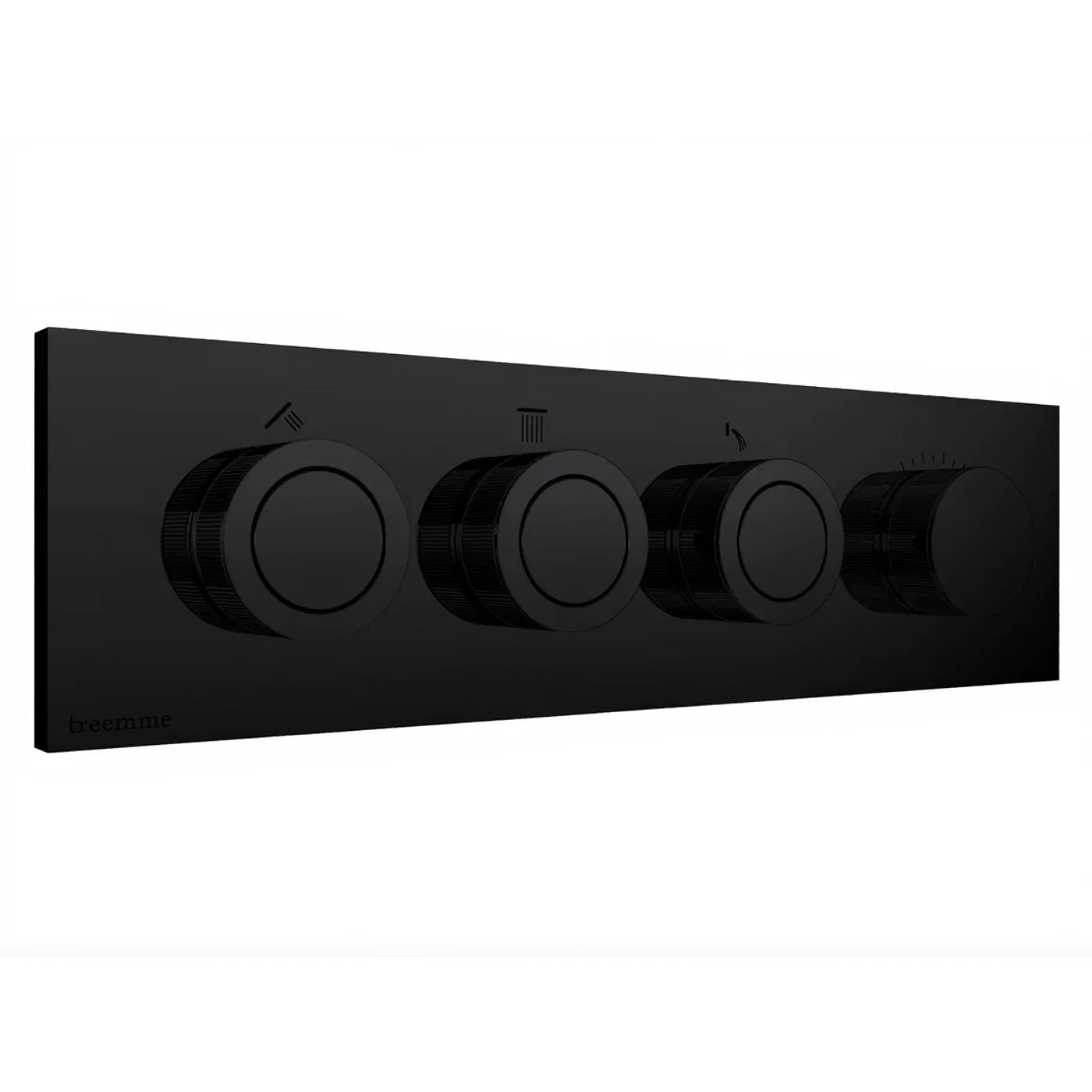 Mitigeur à encastrer à 3 sorties - Treemme W-Smart - RWIT 5C90 CC 01 - Noir opaque (NN)