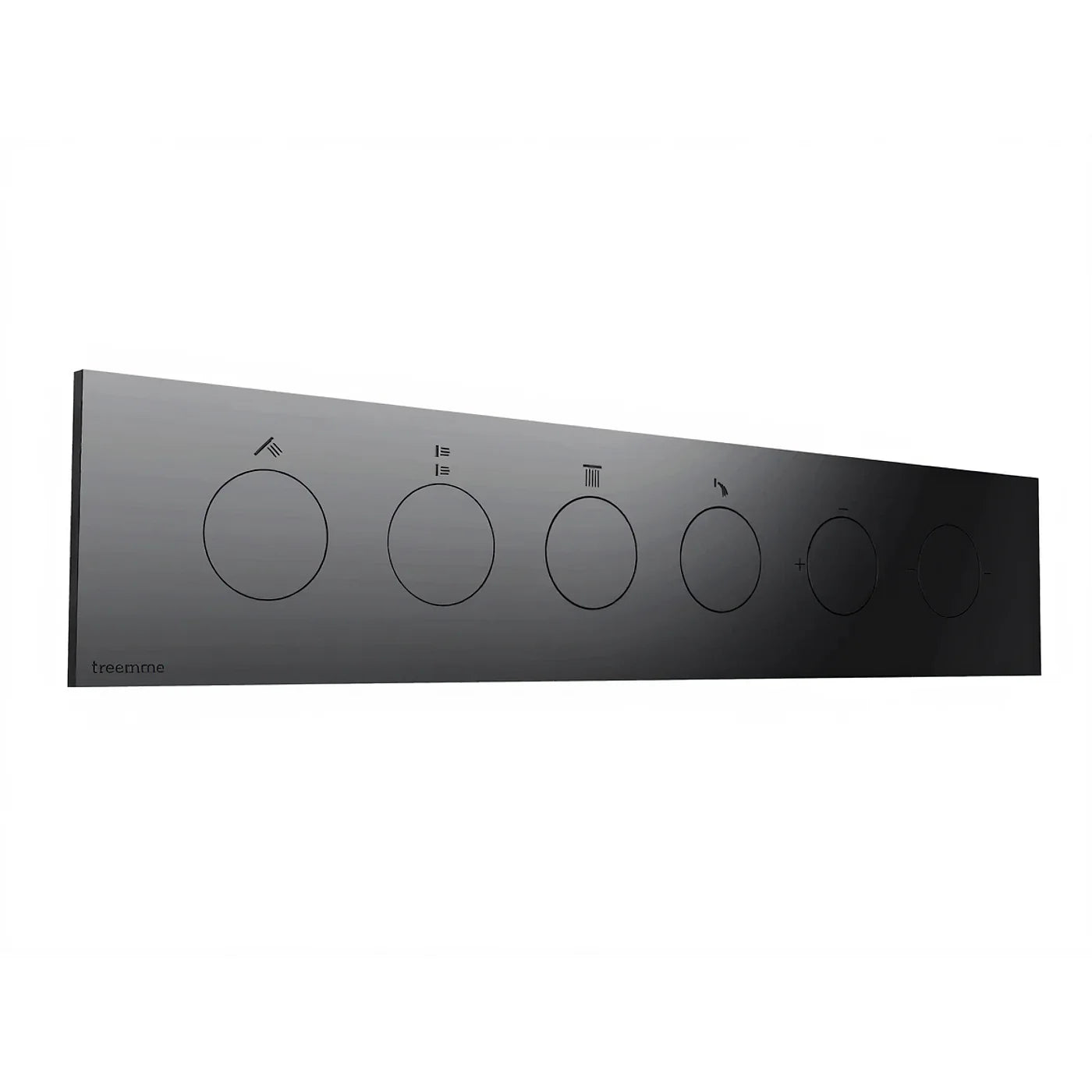 Mitigeur à encastrer à 4 sorties - Treemme W-Touch - RWIT 1BE4 CC 01 - Noir chromé brossé (CZ)