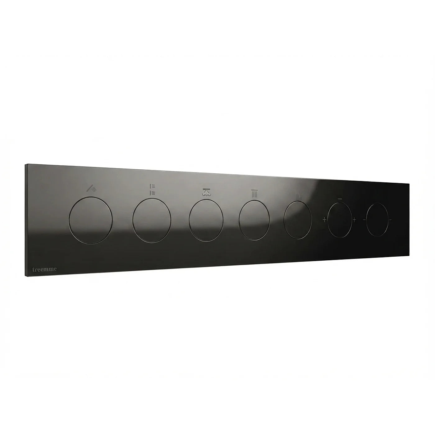 Mitigeur à encastrer à 5 sorties - Treemme W-Touch - RWIT 1BE5 CC 01 - Noir chromé poli (HH)