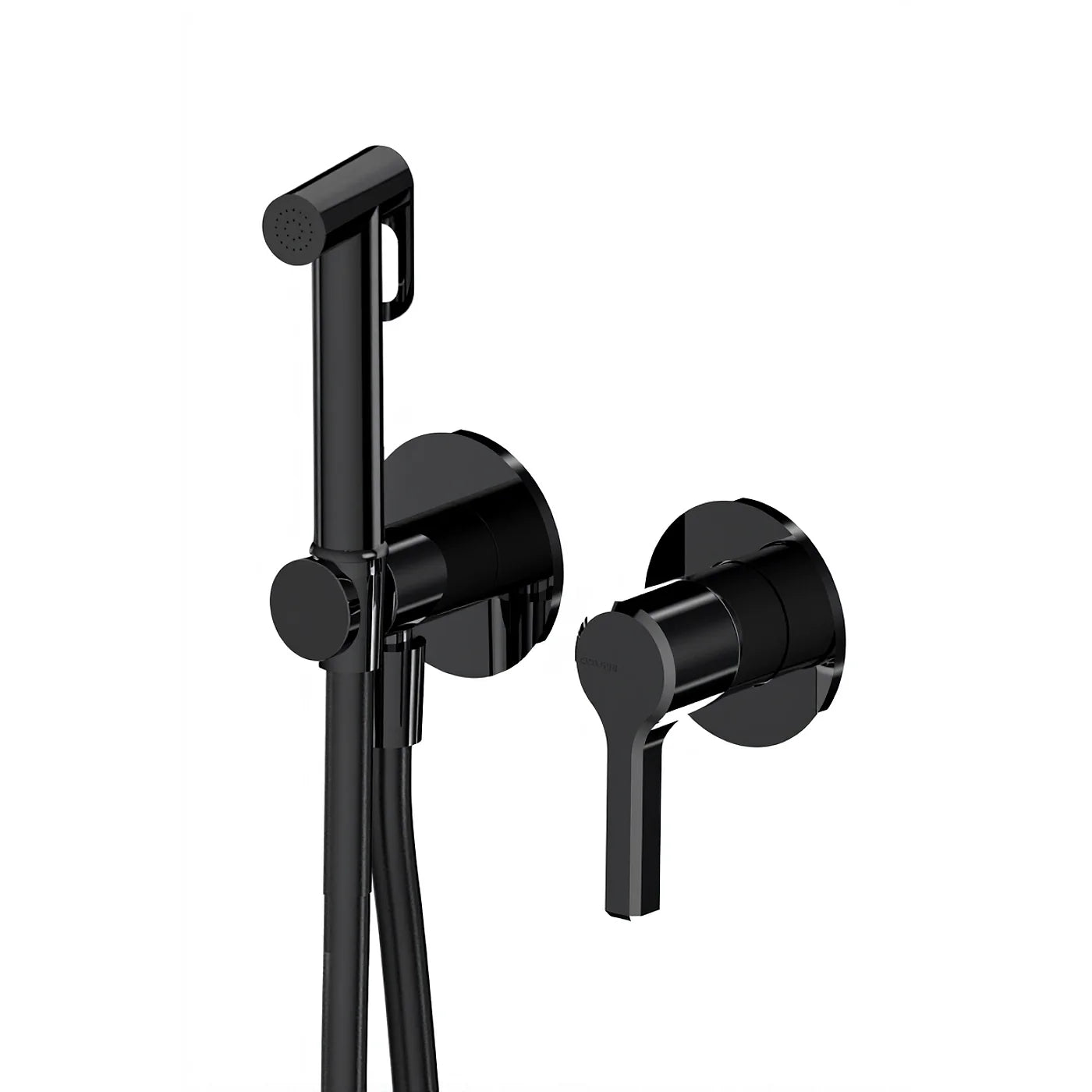 Mitigeur à encastrer avec douchette WC - Treemme Aurelia - RWIT 2CD4 CC 30 - Noir opaque (NN)