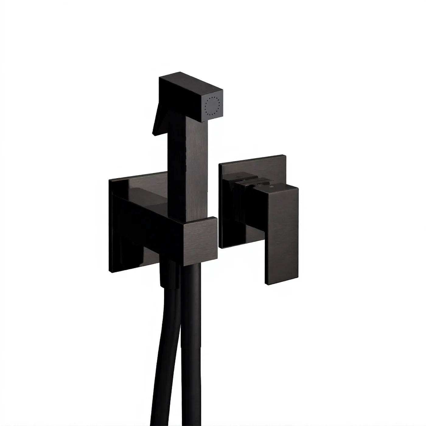 Mitigeur à encastrer avec douchette WC - Treemme Q30 - RWIT 4BD4 CC 30 - Noir chromé brossé (CZ)