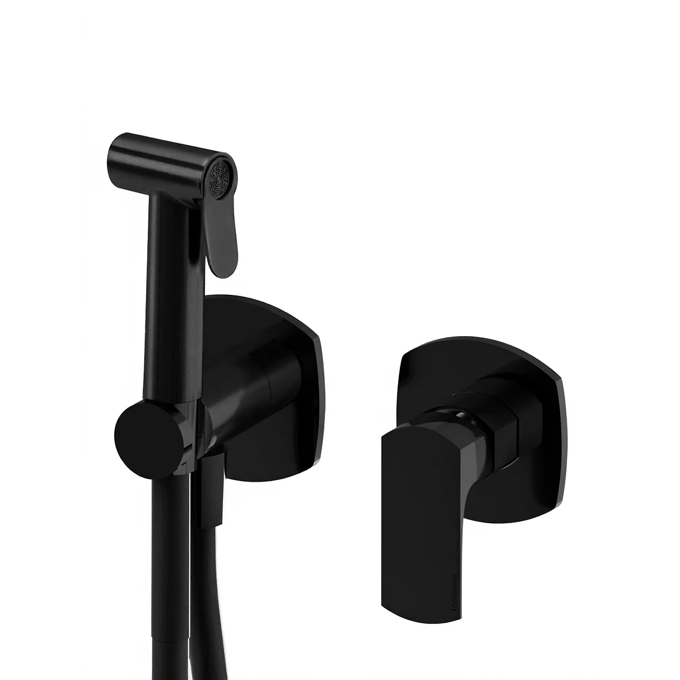 Mitigeur à encastrer avec douchette WC - Treemme Albatros - RWIT 4CD4 CC 05 - Noir opaque (NN)