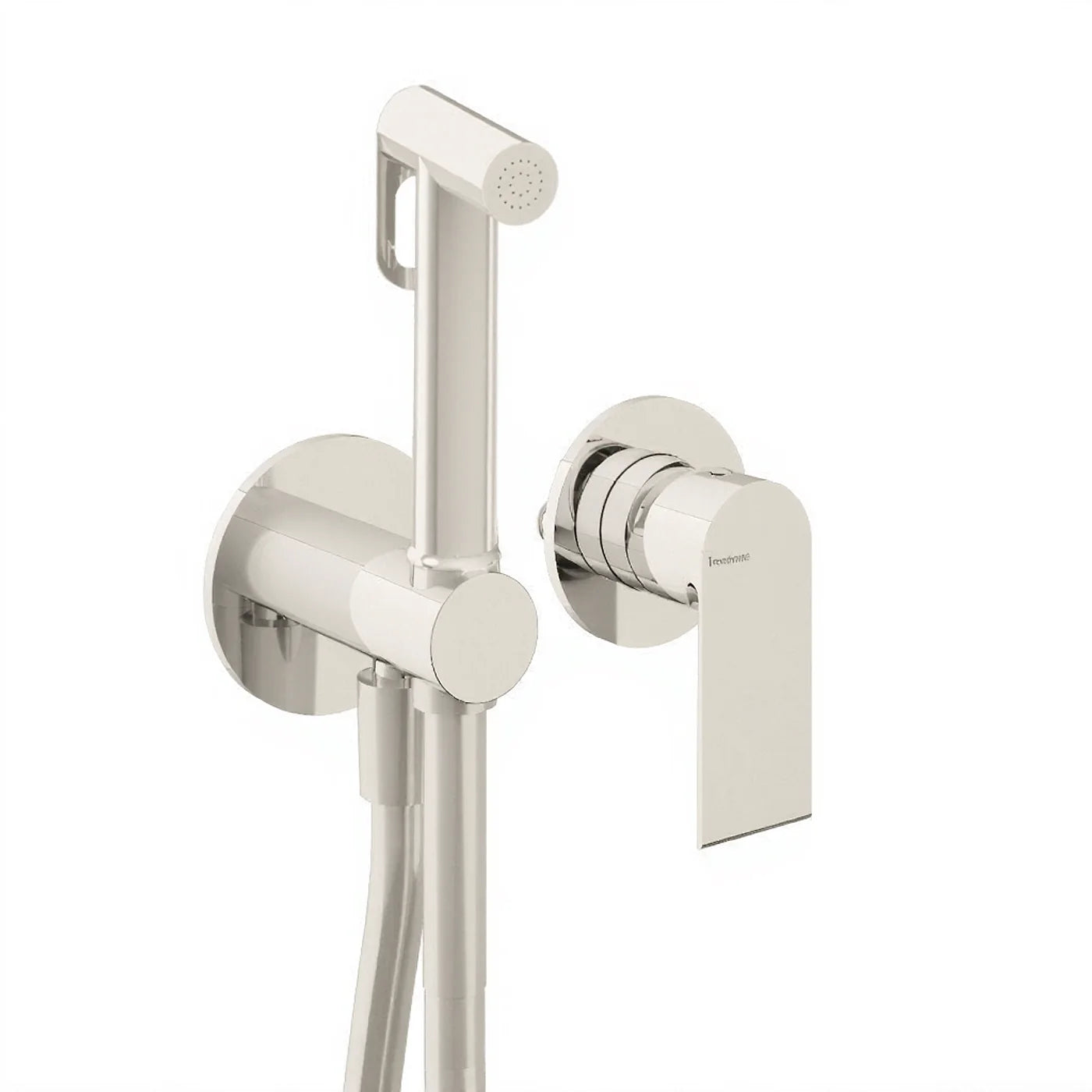 Mitigeur à encastrer avec douchette WC - Treemme Bamboo - RWIT 50D4 CC 30 - Blanc opaque (BB)