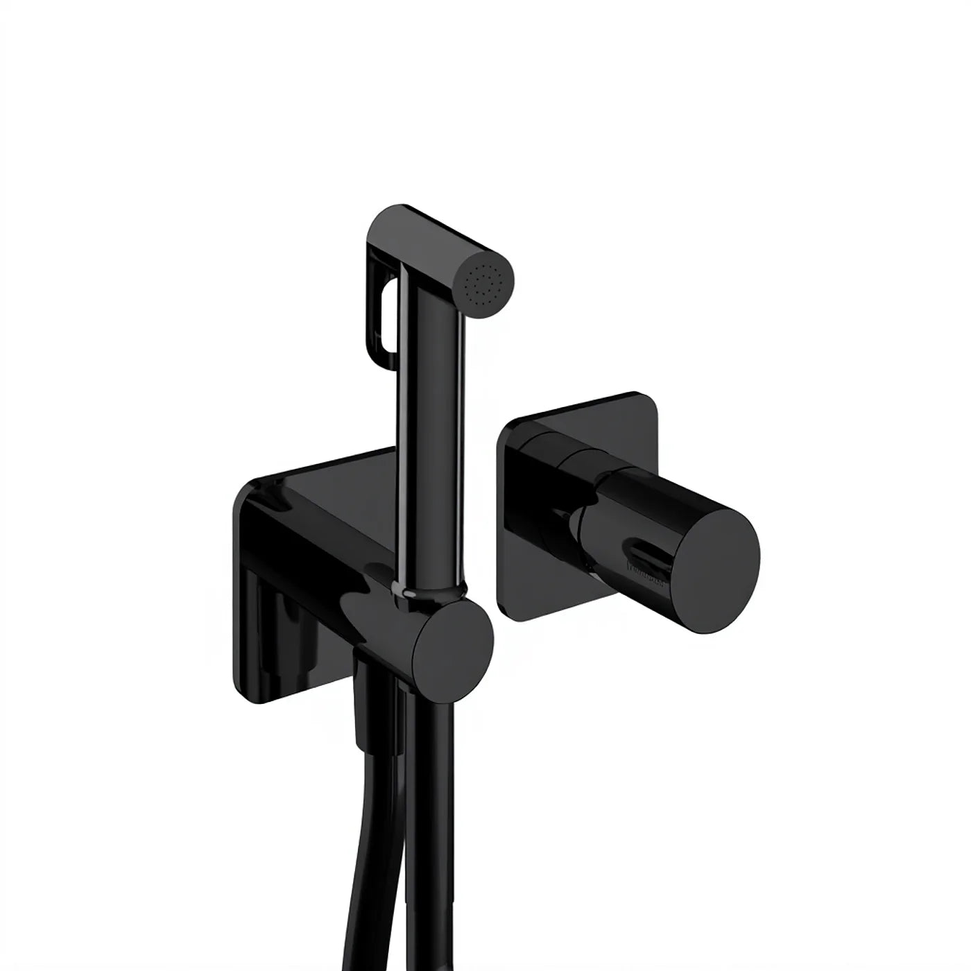 Mitigeur à encastrer avec douchette WC - Treemme Nanotech - RWIT 54D4 CC 30 - Noir opaque (NN)