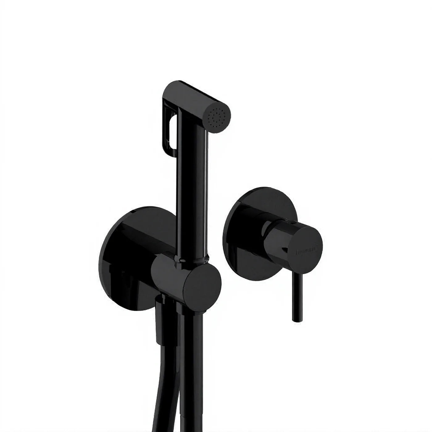 Mitigeur à encastrer avec douchette WC - Treemme X-change mono - RWIT 58D4 CC 30 - Noir chromé brossé (CZ)