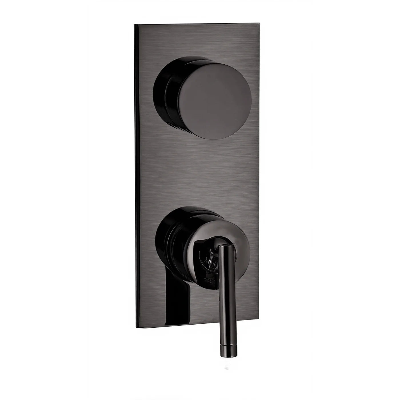 Mitigeur à encastrer avec inverseur à 2 sorties - Treemme Archè - RWIT 02A2 CC 01 - Noir chromé poli (HH)