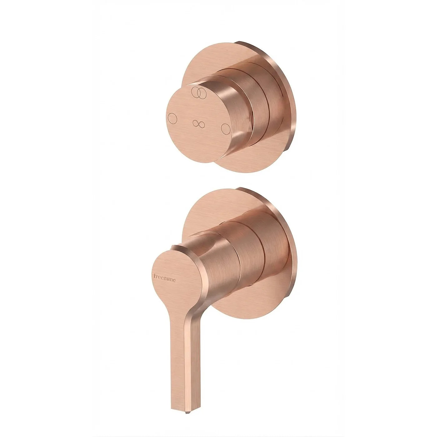 Mitigeur à encastrer avec inverseur à 2 sorties - Treemme Aurelia - RWIT 2CC2 CC 01 - Or rose brossé (SZ)