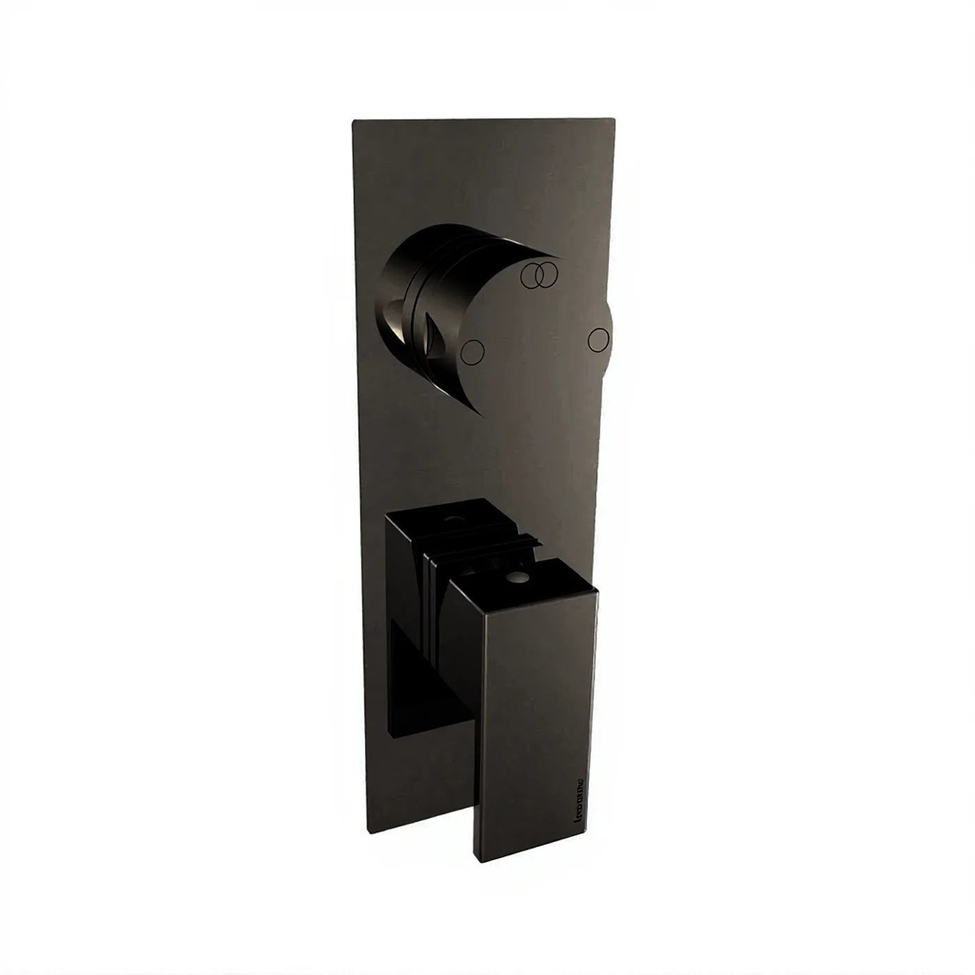 Mitigeur à encastrer avec inverseur à 2 sorties - Treemme Q30 - RWIT 4BA2 CC 01 - Noir chromé brossé (CZ)