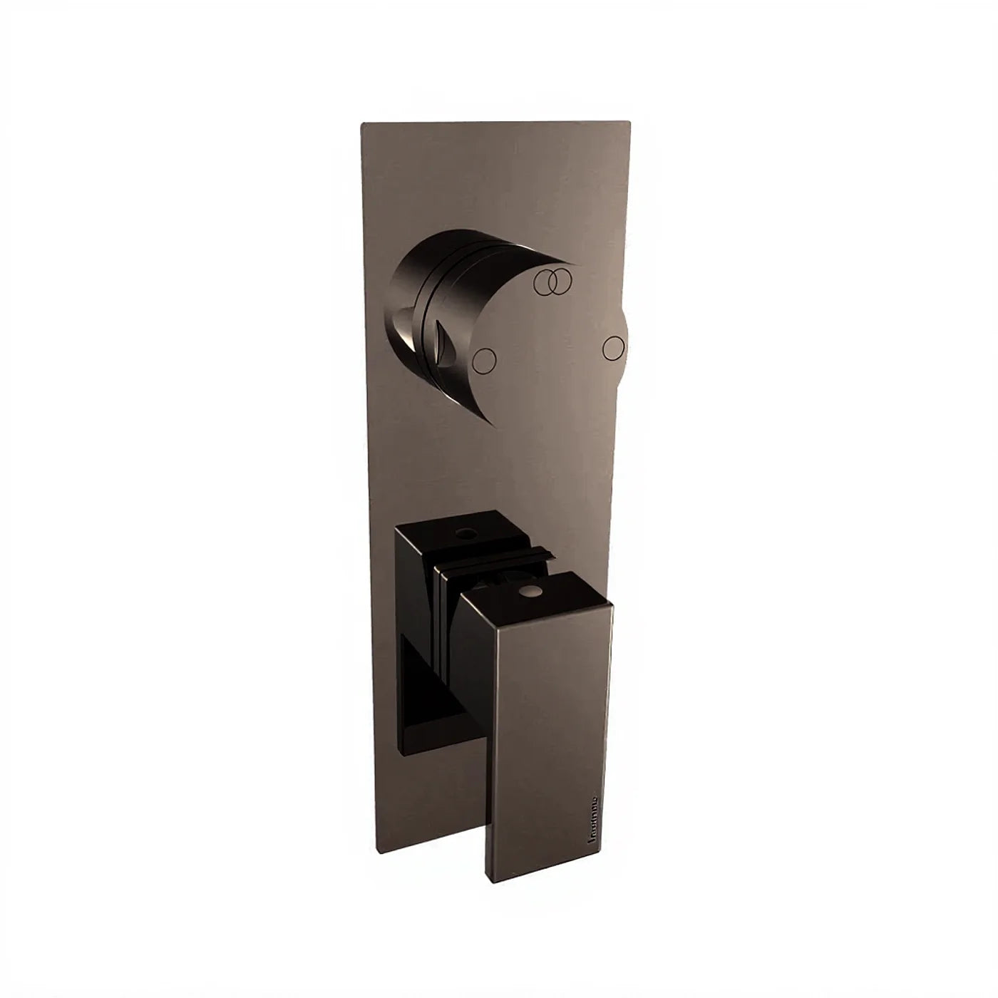 Mitigeur à encastrer avec inverseur à 2 sorties - Treemme Q30 - RWIT 4BA2 CC 01 - Noir chromé poli (HH)