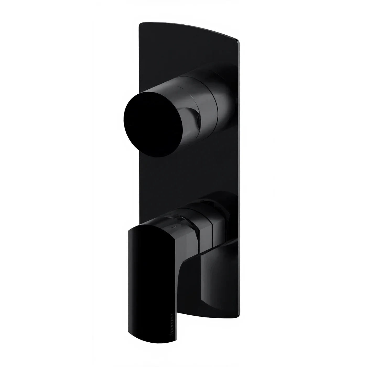 Mitigeur à encastrer avec inverseur à 2 sorties - Treemme Albatros - RWIT 4CA2 CC 01 - Noir opaque (NN)