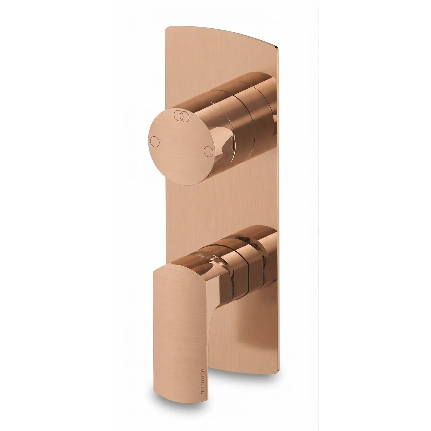 Mitigeur à encastrer avec inverseur à 2 sorties - Treemme Albatros - RWIT 4CA2 CC 01 - Or rose brossé (SZ)