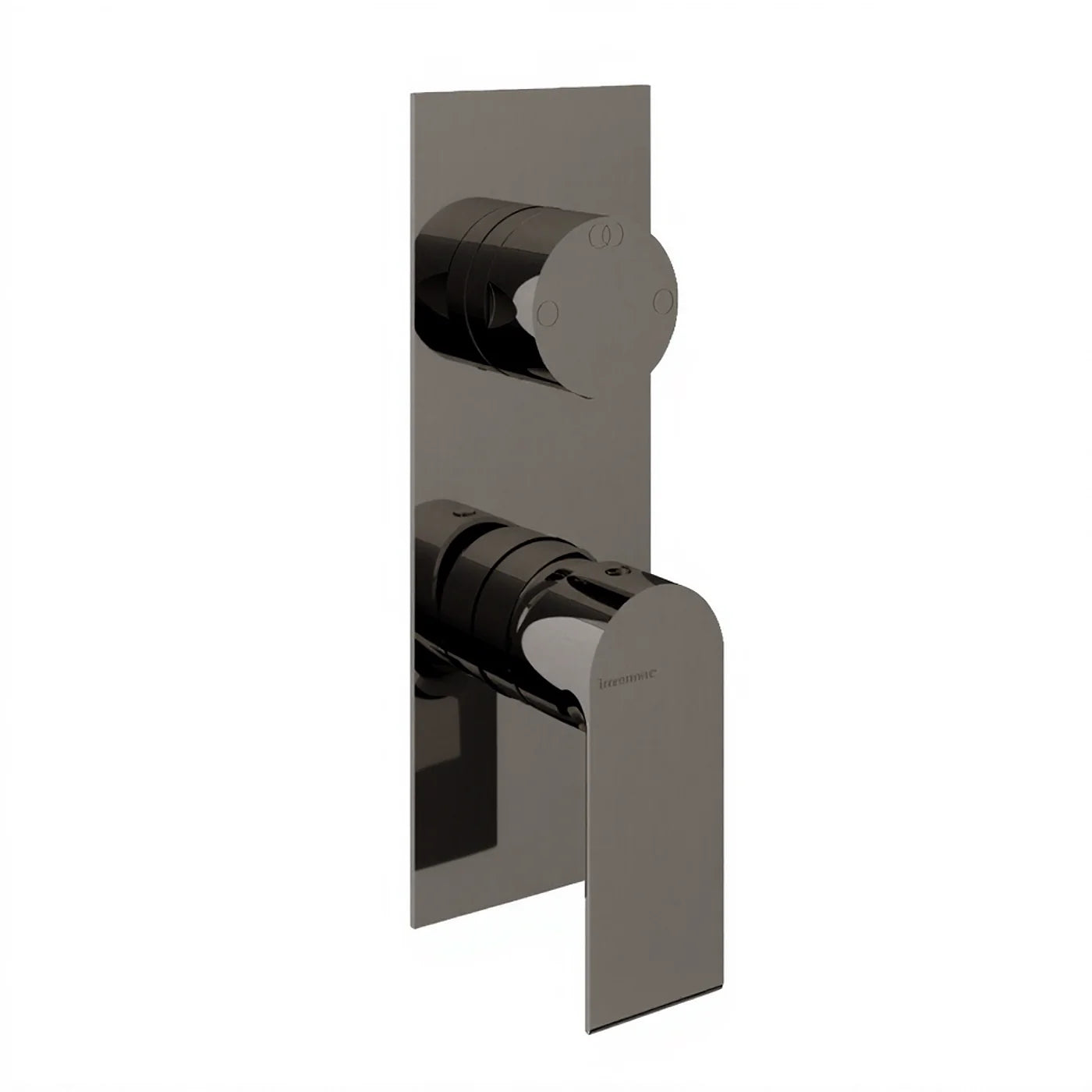 Mitigeur à encastrer avec inverseur à 2 sorties - Treemme Bamboo - RWIT 50A2 CC 01 - Noir chromé brossé (CZ)