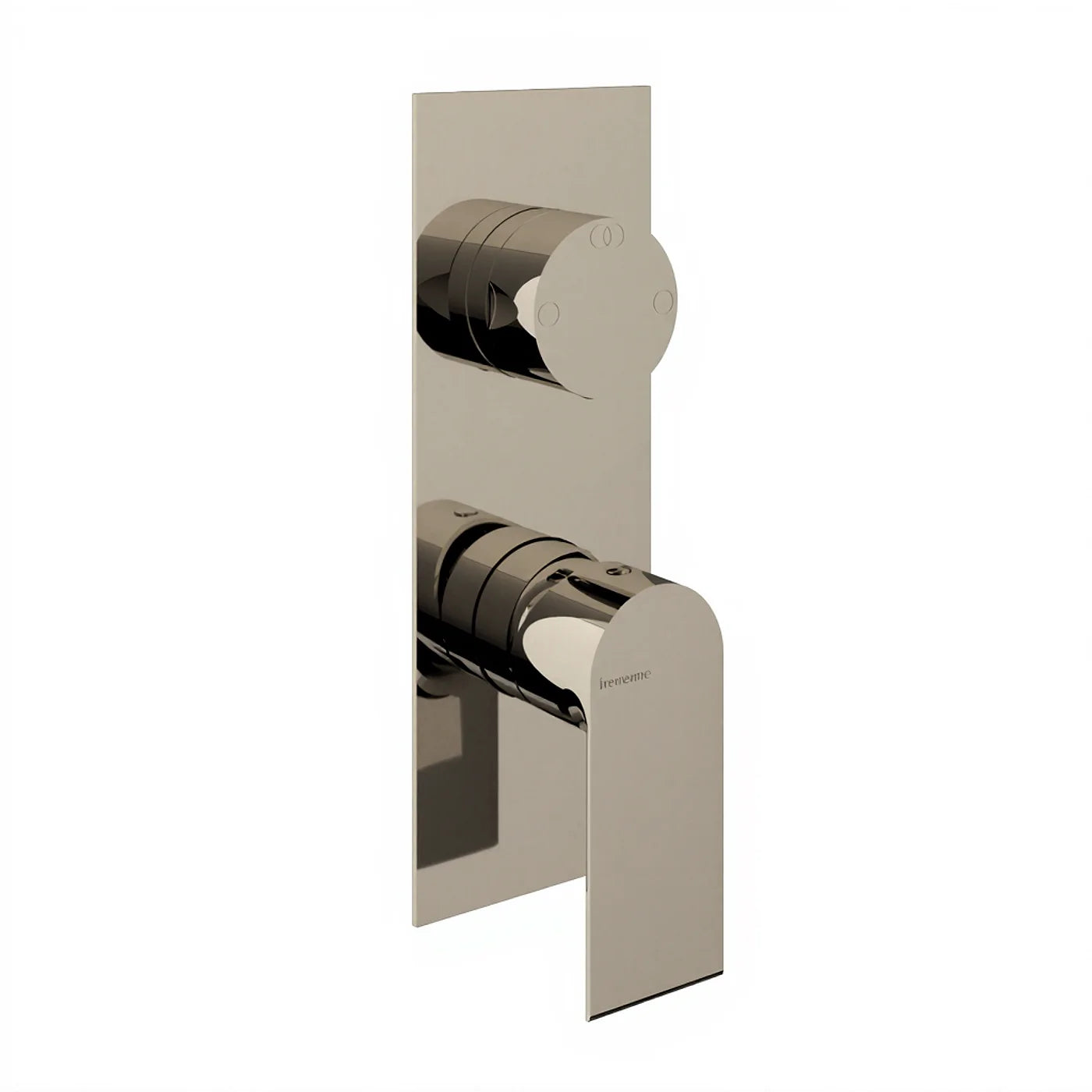 Mitigeur à encastrer avec inverseur à 2 sorties - Treemme Bamboo - RWIT 50A2 CC 01 - Nickel brossé (NF)