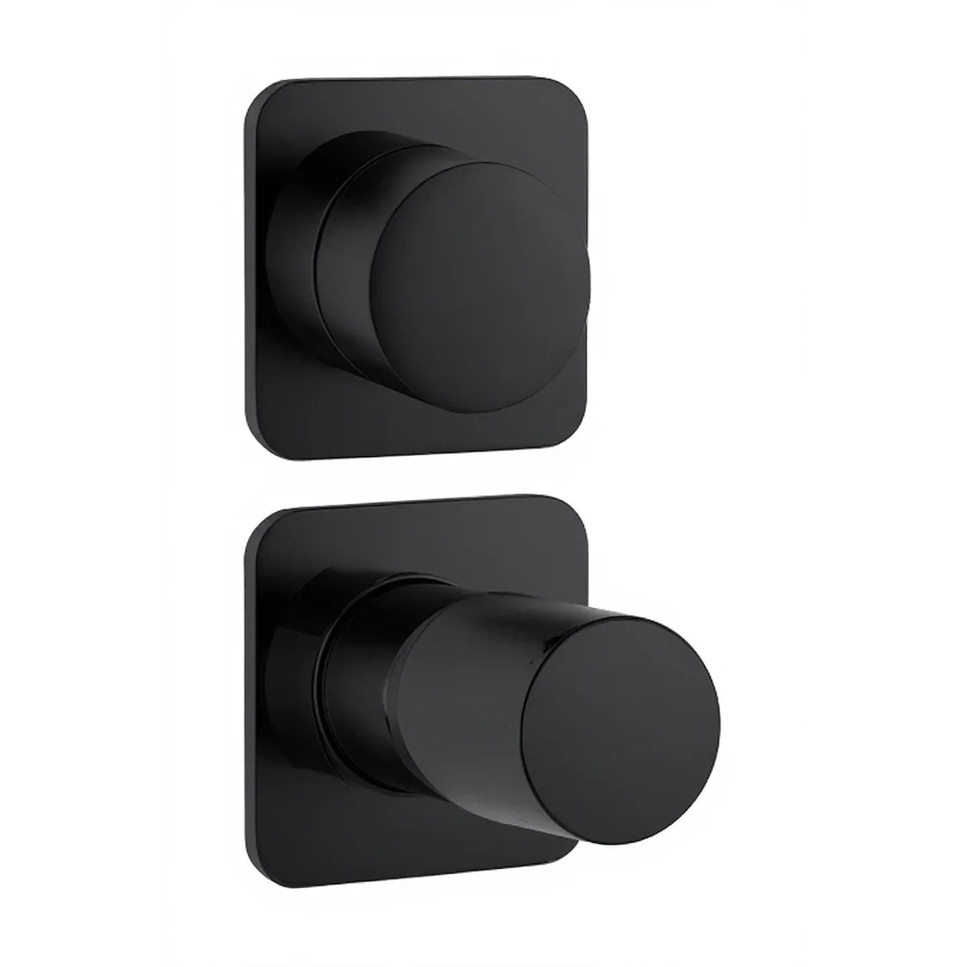 Mitigeur à encastrer avec inverseur à 2 sorties - Treemme Nanotech - RWIT 54C2 CC 03 - Noir opaque (NN)
