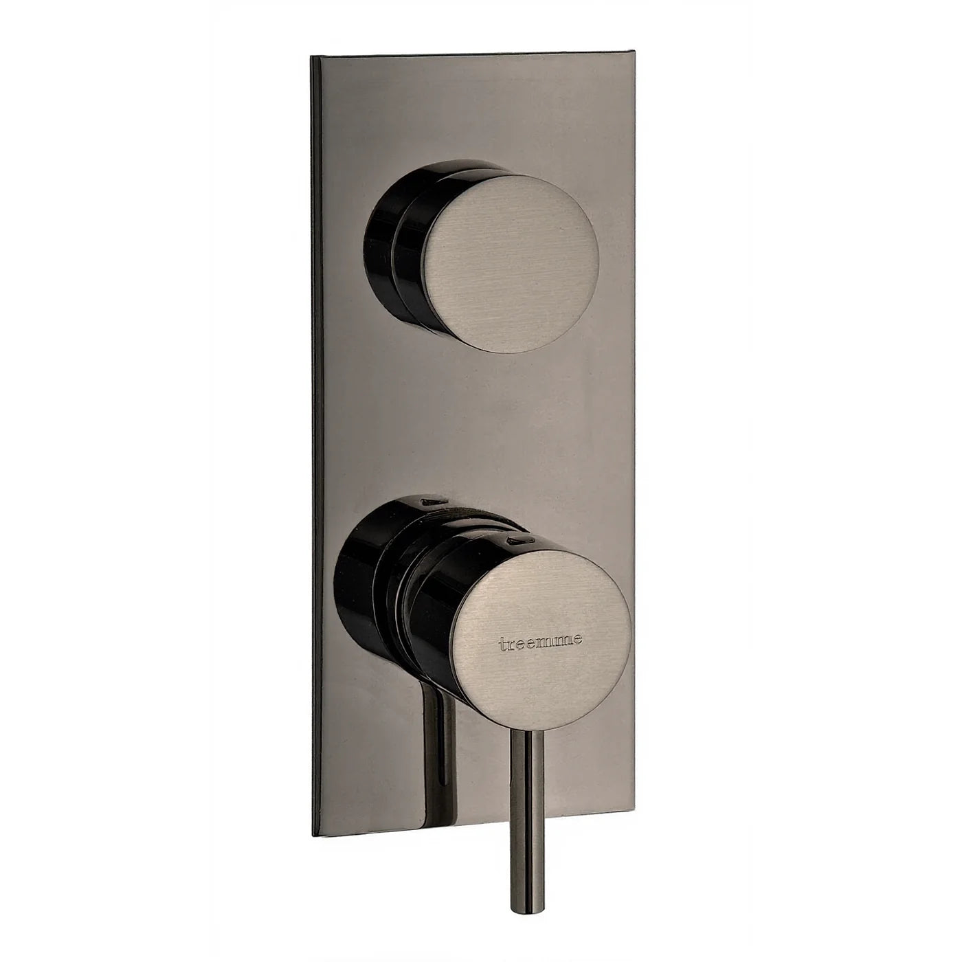 Mitigeur à encastrer avec inverseur à 2 sorties - Treemme X-change mono - RWIT 58A2 CC 01 - Noir chromé brossé (CZ)